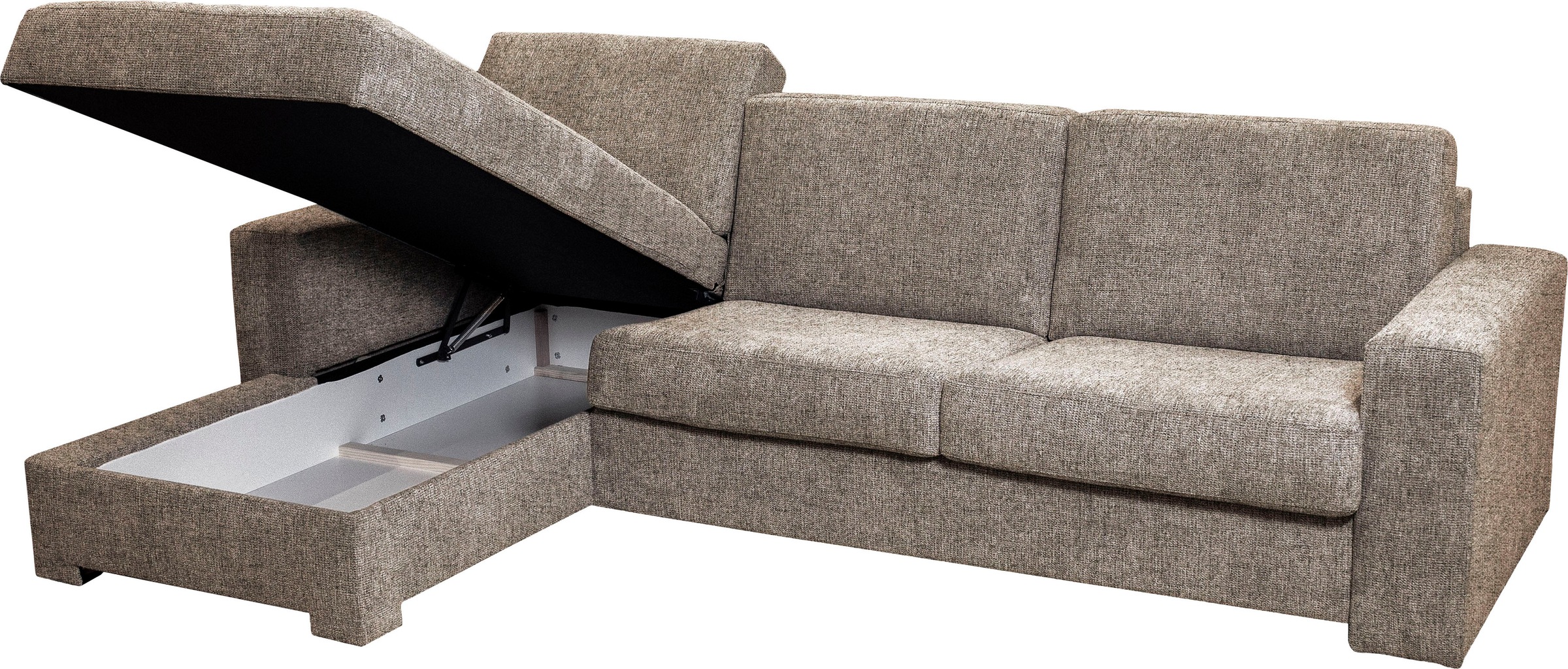 Home affaire Ecksofa Roma "L" Dauerschlaffunktion, mit Unterfederung, Matratzenhöhe 14cm, Liegemaße ca 163x198 cm, L-Form