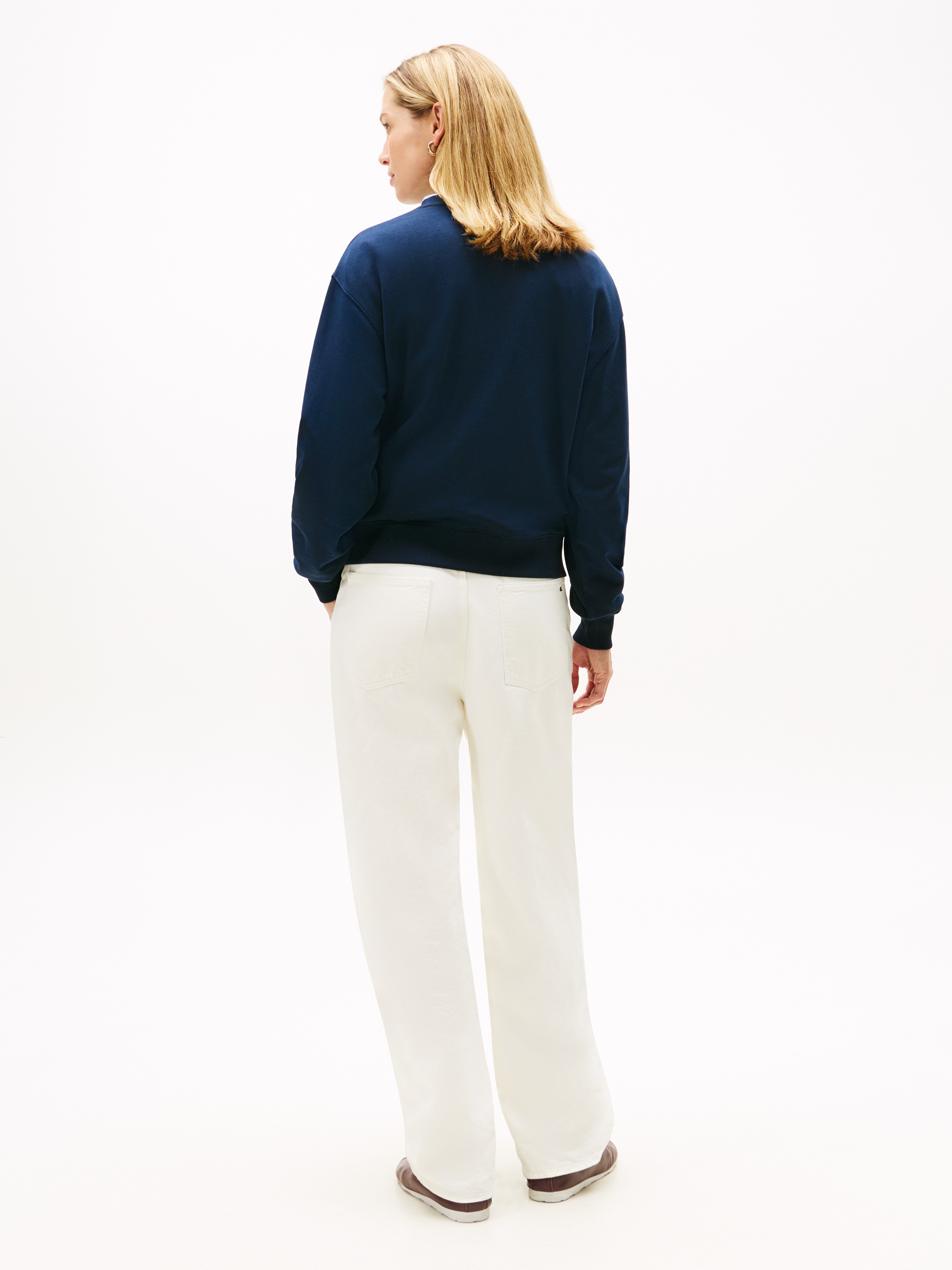 Tommy Hilfiger Sweatshirt »TH SCRIPT REG TERRY SWTSHRT«, Baumwollmischung, Stretch, regular fit
