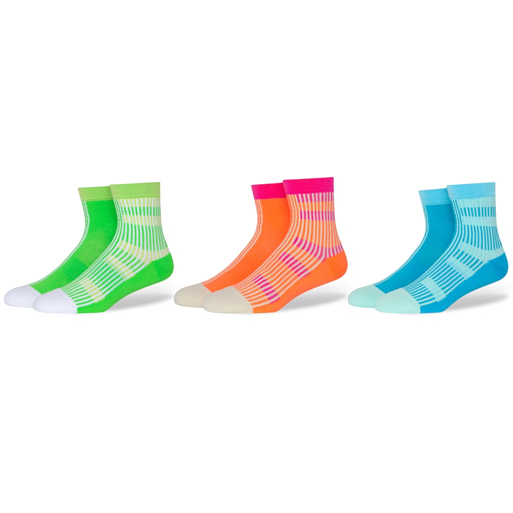 Crocs Freizeitsocken »Crocs Socks Split Stripe Ankle«, (3 Paar), in modischen Farbkombis