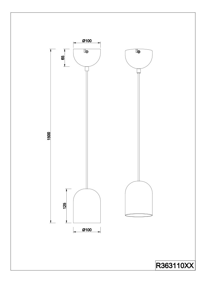 REALITY Leuchten Pendelleuchte »NARA, Hängelampe inkl. Leuchtmittel 1x E27 806 Lumen 2700K warmweiß« E27 2 Stk. Warmweiß Hängeleuchte in schlichtem Design Ø 11cm, Leuchtmittel wechselbar