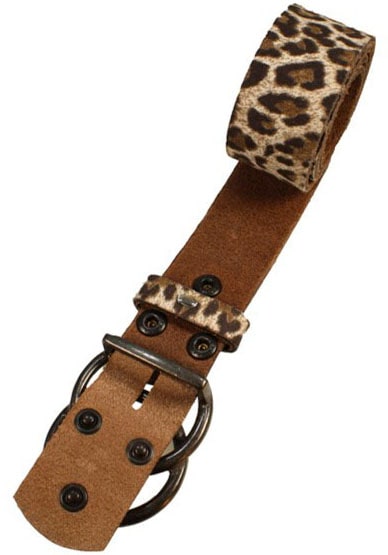 Rettungsring Gürtel Ledergürtel mit austauschbarer Schließe »2 Kreise Schwarz«, 4cm