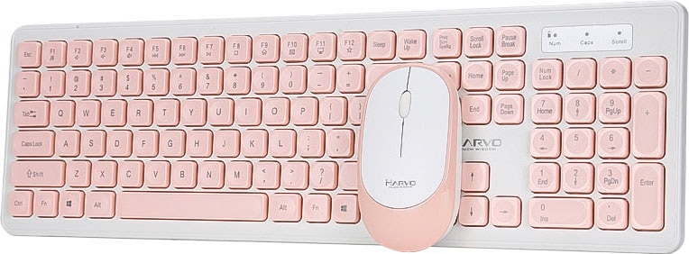 MARVO Tastatur- und Maus-Set »Marvo Wireless/kabellose Tastatur und Maus«