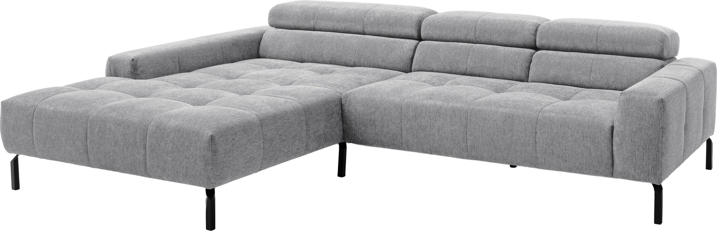 Home affaire Ecksofa »Claya Move, L-Form, Kopf- & Rückenverstellung, Breite 293 cm« Moderne Steppung, weicher Polsteraufbau & saugroboterfreundliche Höhe