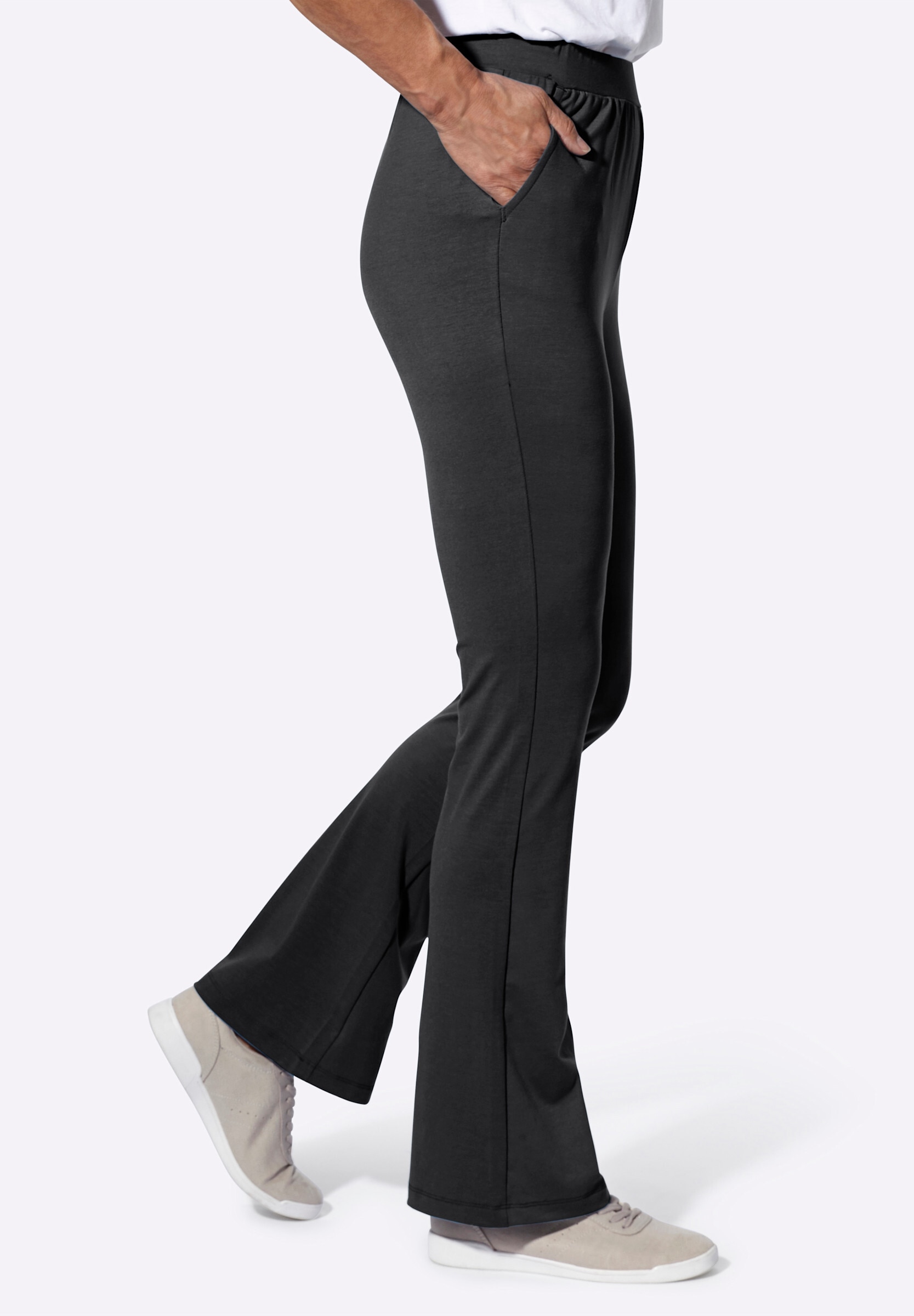 Sieh an! Schlupfhose »Freizeithose Freizeithose mit leicht ausgestelltem Bein«