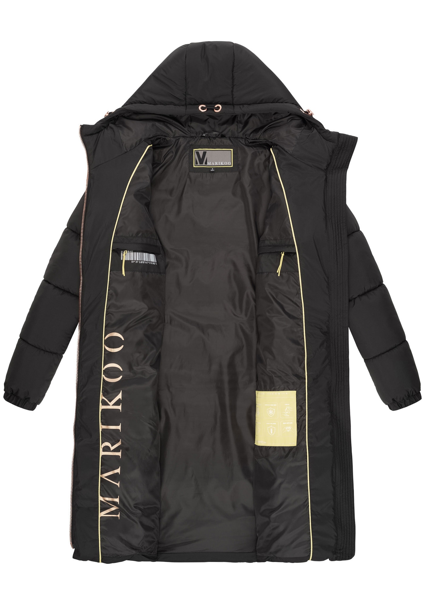 Marikoo Winterjacke »Marikoo Nomadiaa lange Damen Winterjacke N024«