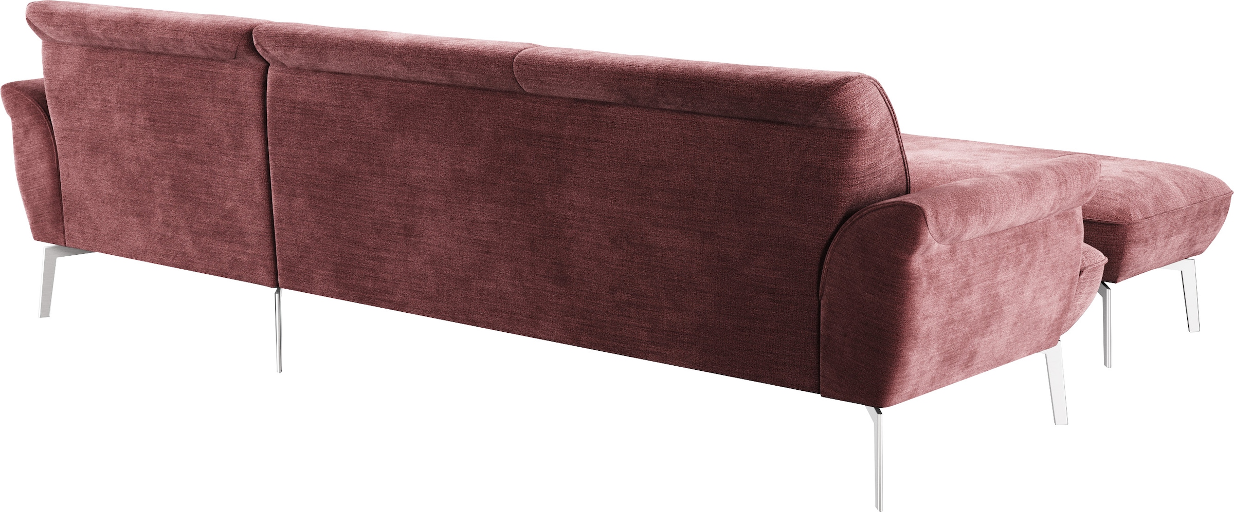 himolla Ecksofa »himolla 9900«, (mit Hocker), Recamiere rechts o. links, Füße Aluminium, mit Hocker