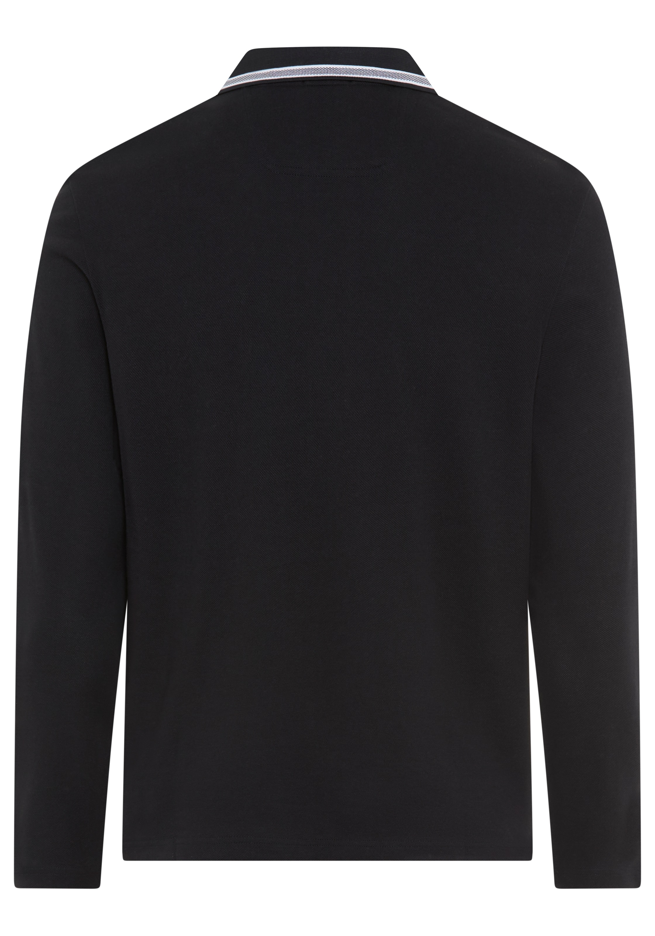 BOSS GREEN Langarm-Poloshirt »Plisy« mit Streifen am Kragen