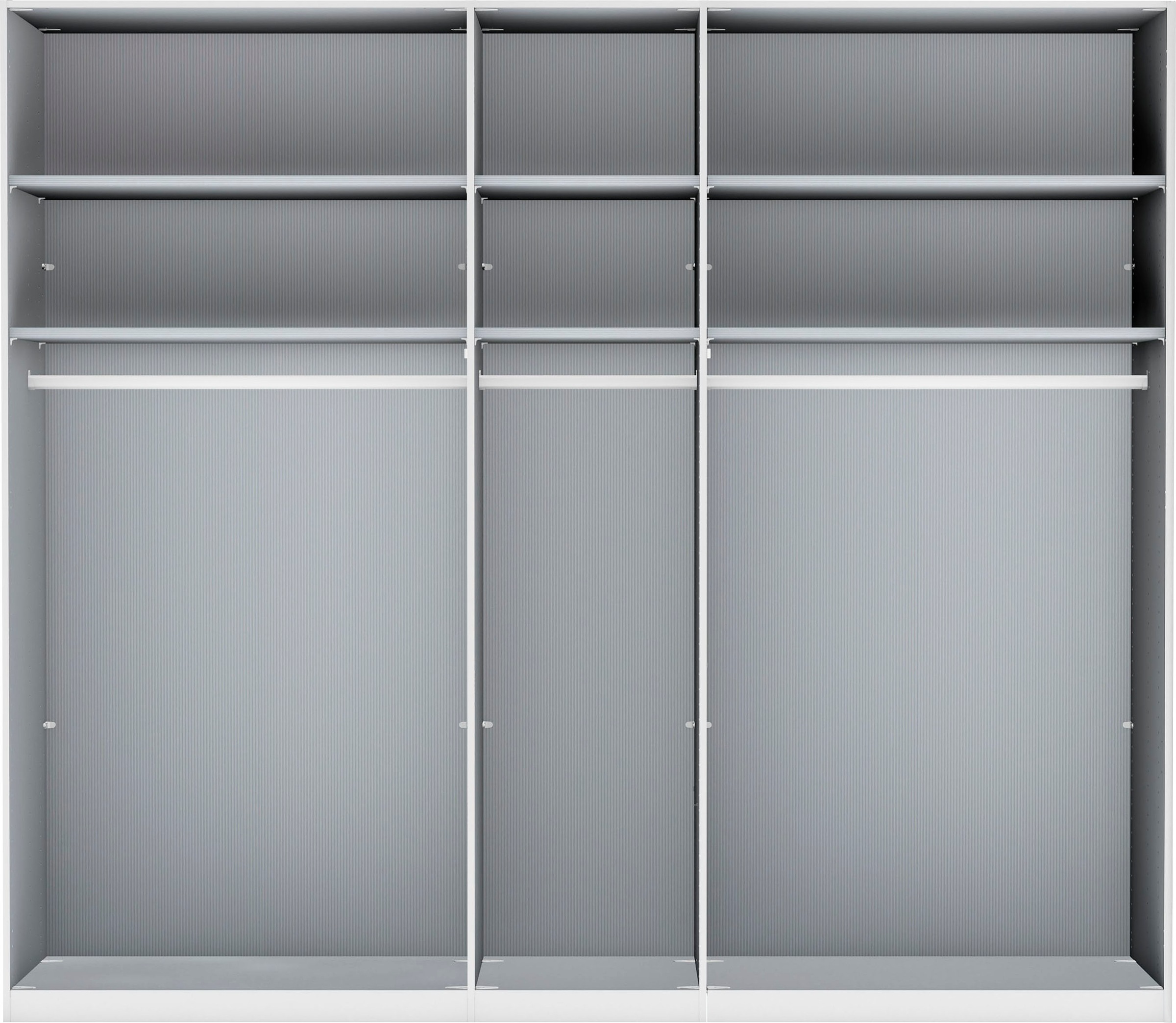WIEMANN Kleiderschrank »Monaco, Kleiderschrank, Schrank, Wäscheschrank, mit edler Glasfront« 2 Breiten, 2 Höhen 216/236 cm auswählbar, MADE IN GERMANY,  hochwertigen Beschläge inkl. Türdämpfung, variable Inneneinteilung