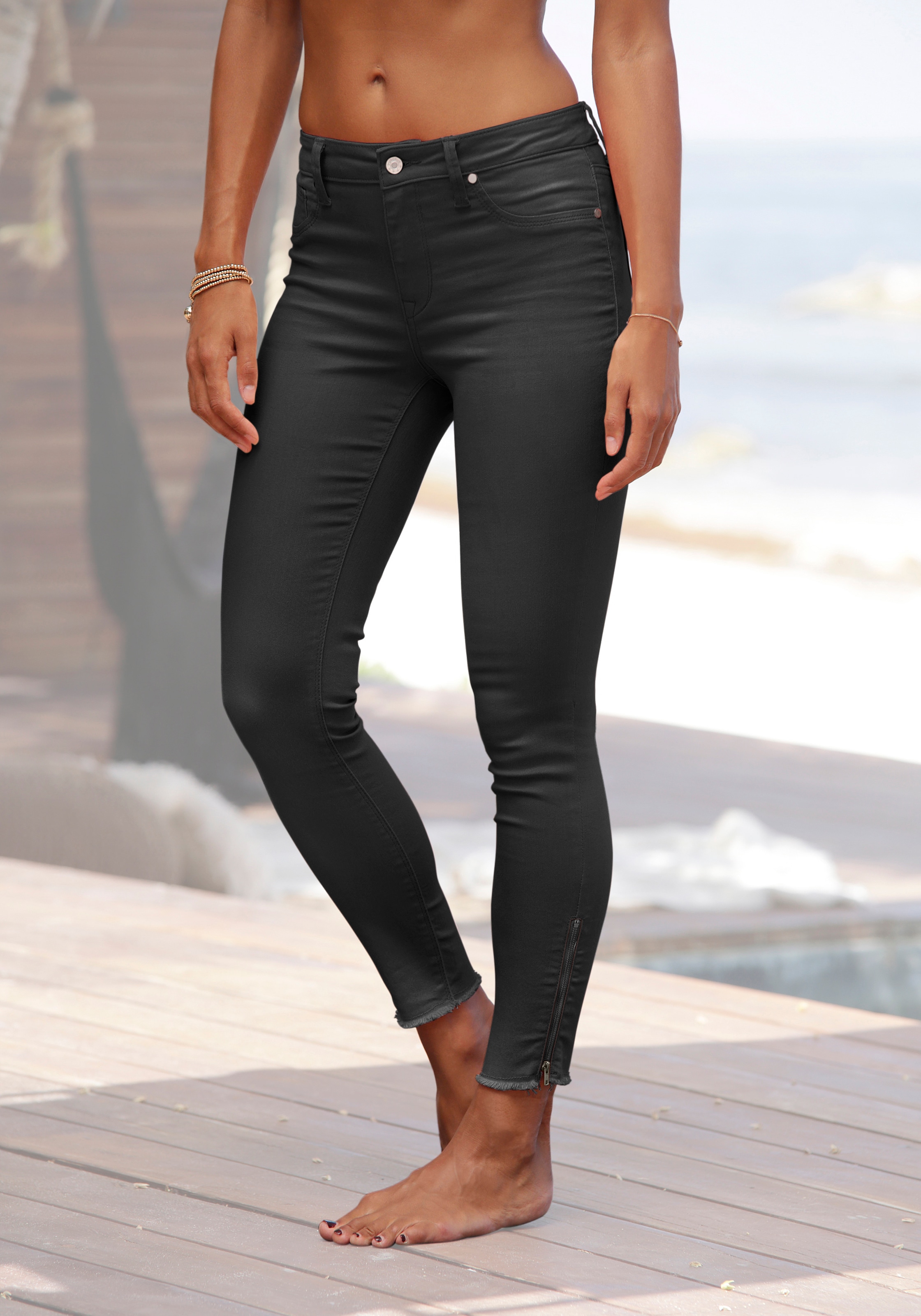 schwarze Jeggings