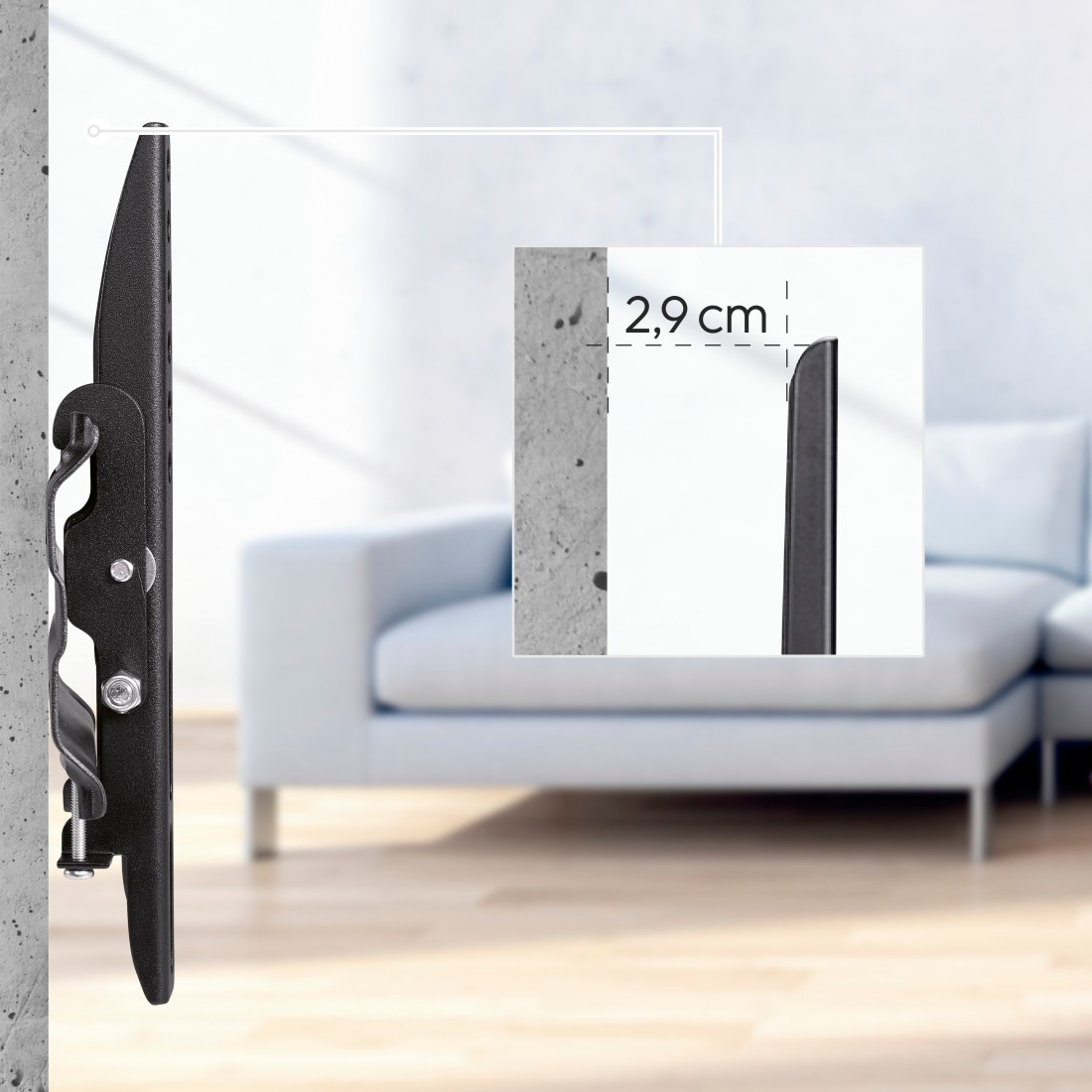 Hama TV-Wandhalterung »Wandhalterung (neigbar, 19"-48", VESA  200x200)« bis 122 cm Zoll