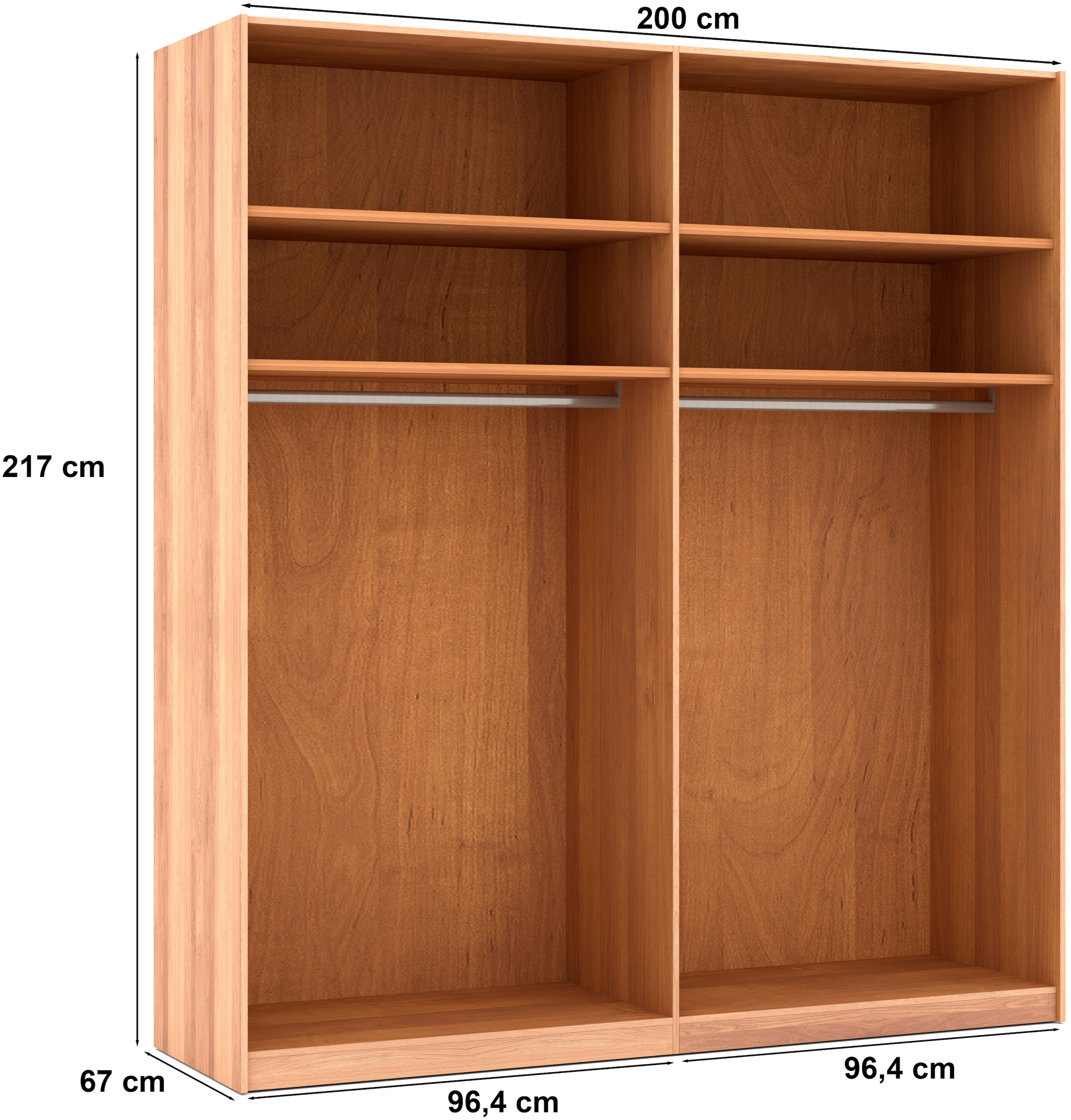 Musterring Schwebetürenschrank »Sorrent, Kleiderschrank, Schrank, Schiebetüren« Teilmassiv Eiche, MADE IN GERMANY,  Türen in Eiche massiv mit Kassetten-Optik, verschiedene Maße verfügbar