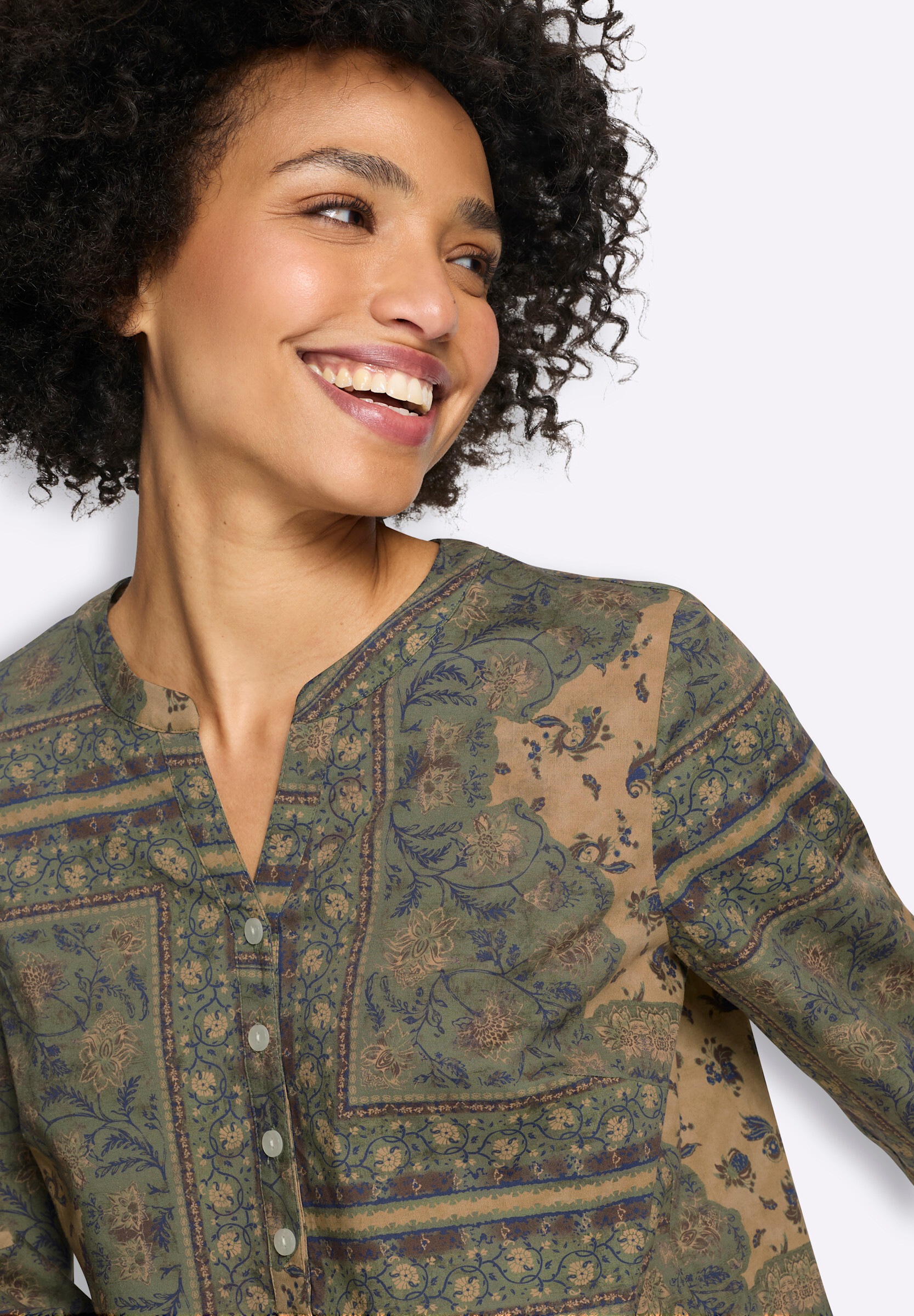 heine Klassische Bluse »Druckbluse Druckbluse mit Floral-Dessin«