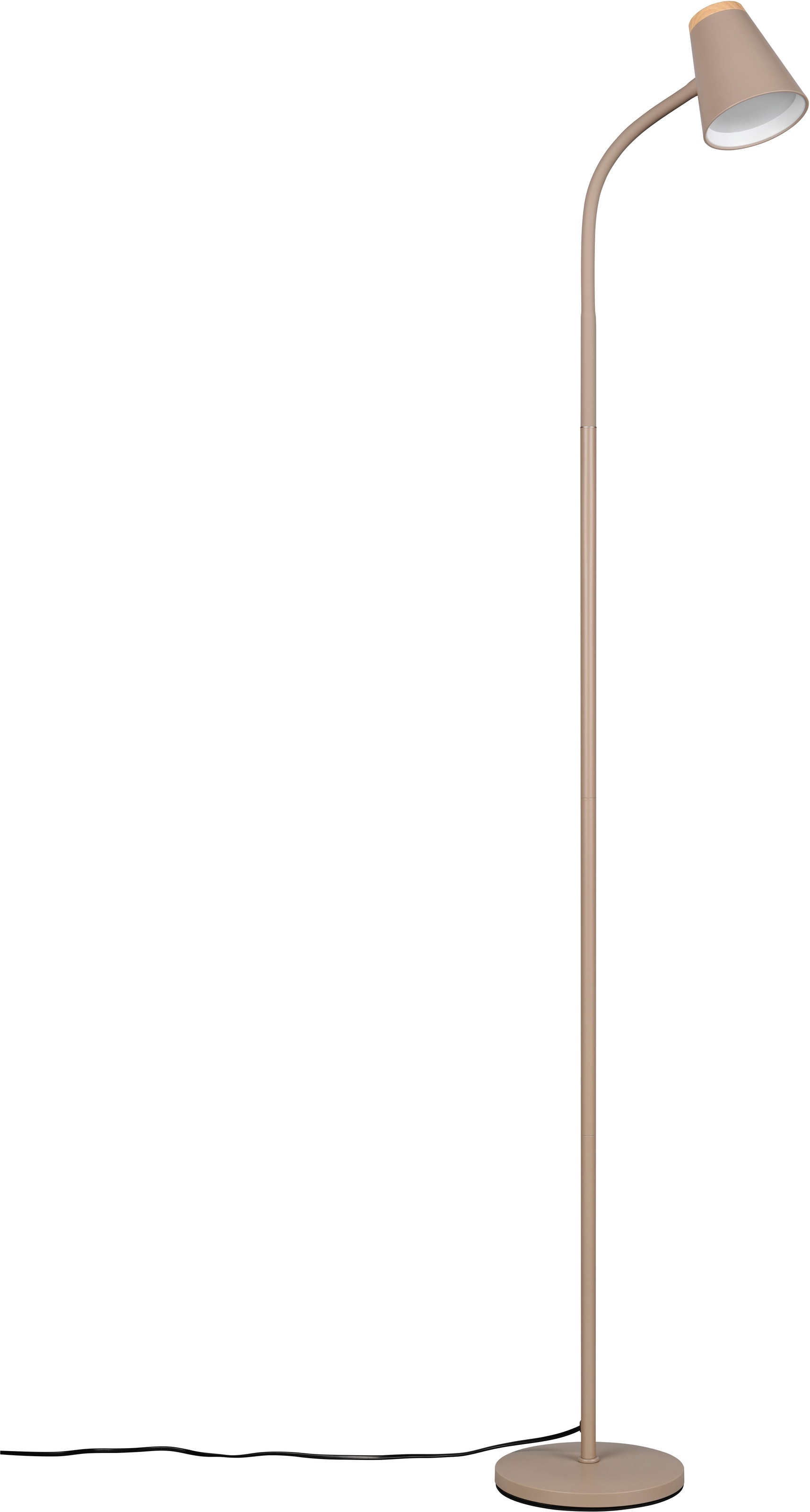 REALITY Leuchten LED Stehlampe »PONGO, LED Stehleuchte mit ON/OFF Kippschalter am Lampenschirm, 3000K« LED-Board 1 Stk. Warmweiß verstellbarer Leuchtenkopf, Höhe 145 cm, Stehlampe Leselicht 500 Lumen