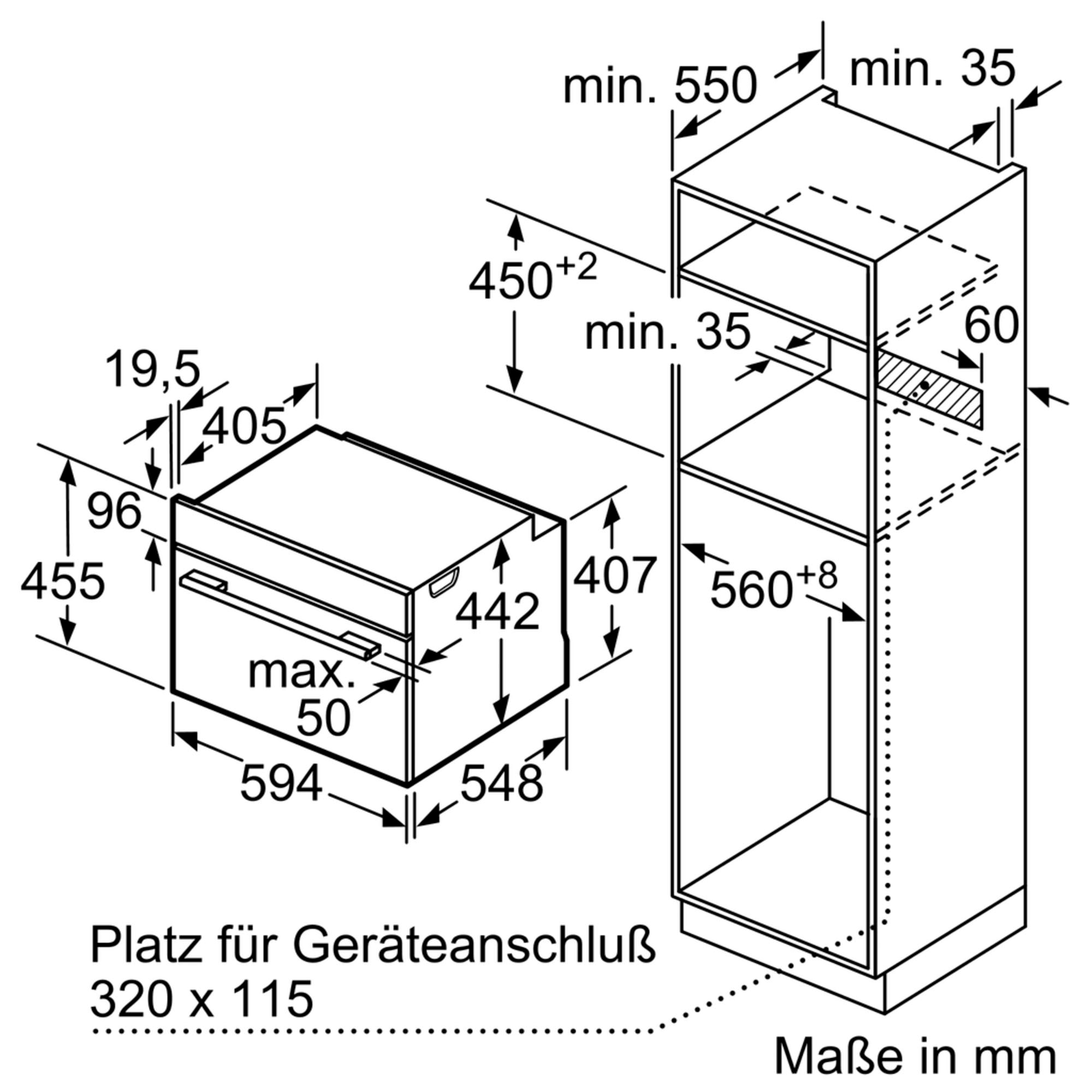 Constructa Backofen »CC4M61063« mit Teleskopauszug nachrüstbar mit Hydrolyse