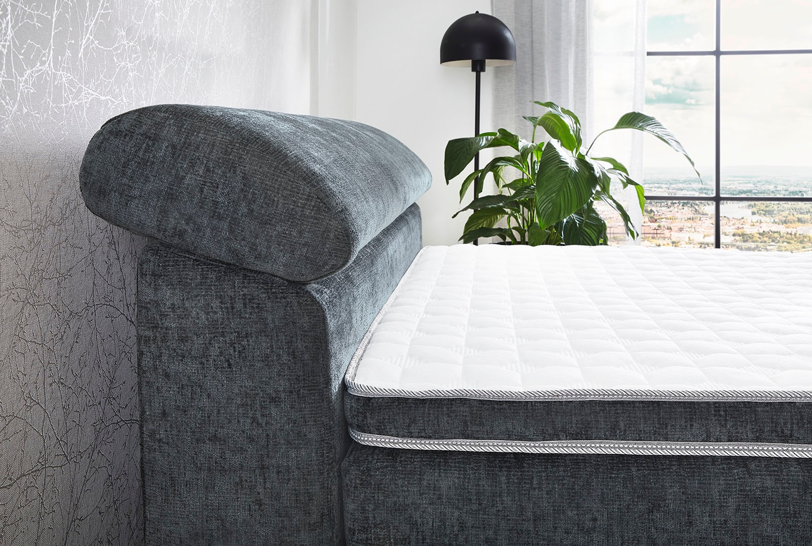 Jockenhöfer Gruppe Boxspringbett »Diva, inkl. 7-Zonen-TTFK-Matratze« Kopfteil höhenverstellbar, KS-Topper