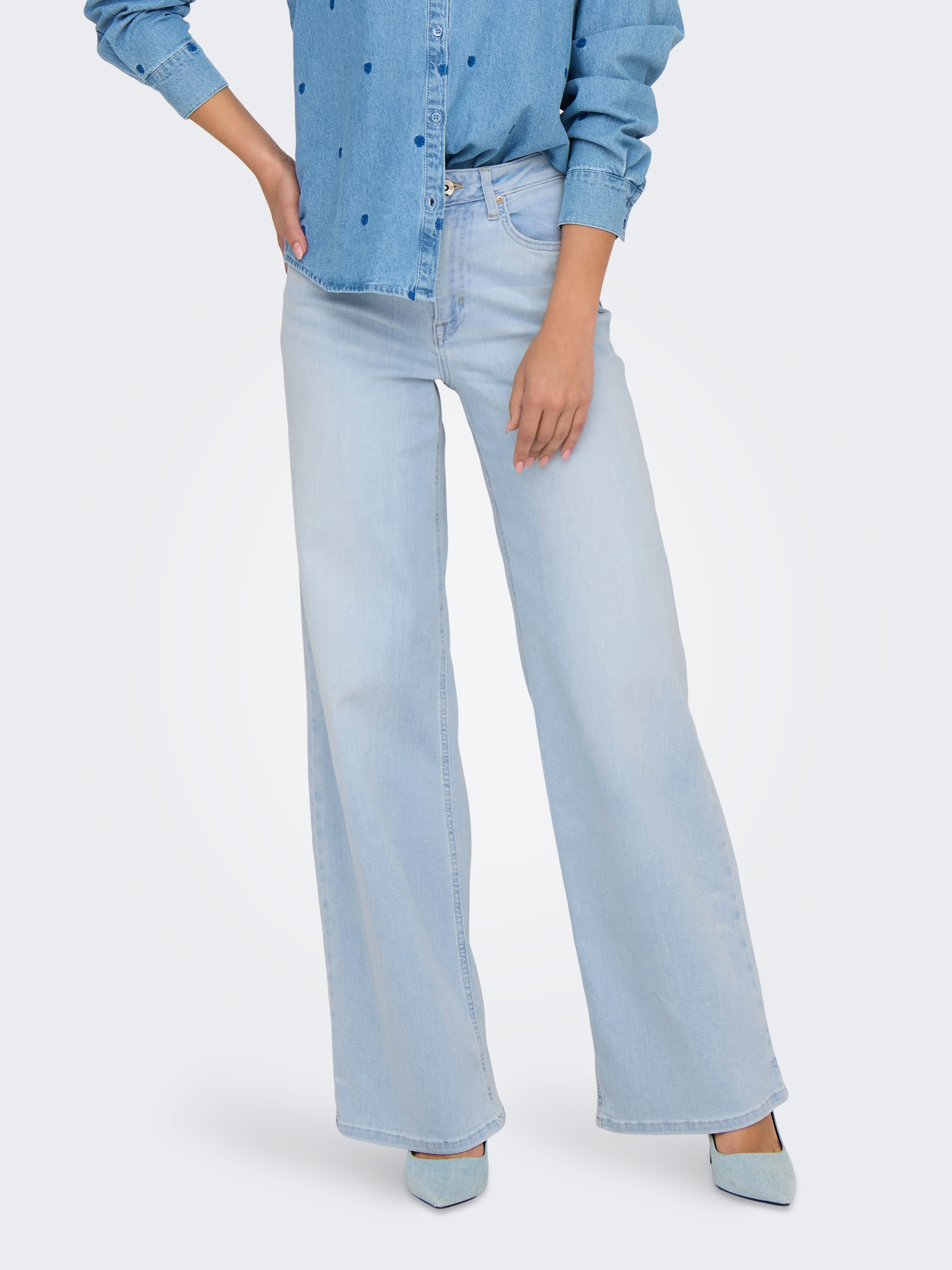 ONLY High-waist-Jeans »ONLMADISON BLUSH HW WIDE DNM CRO495 NOOS«