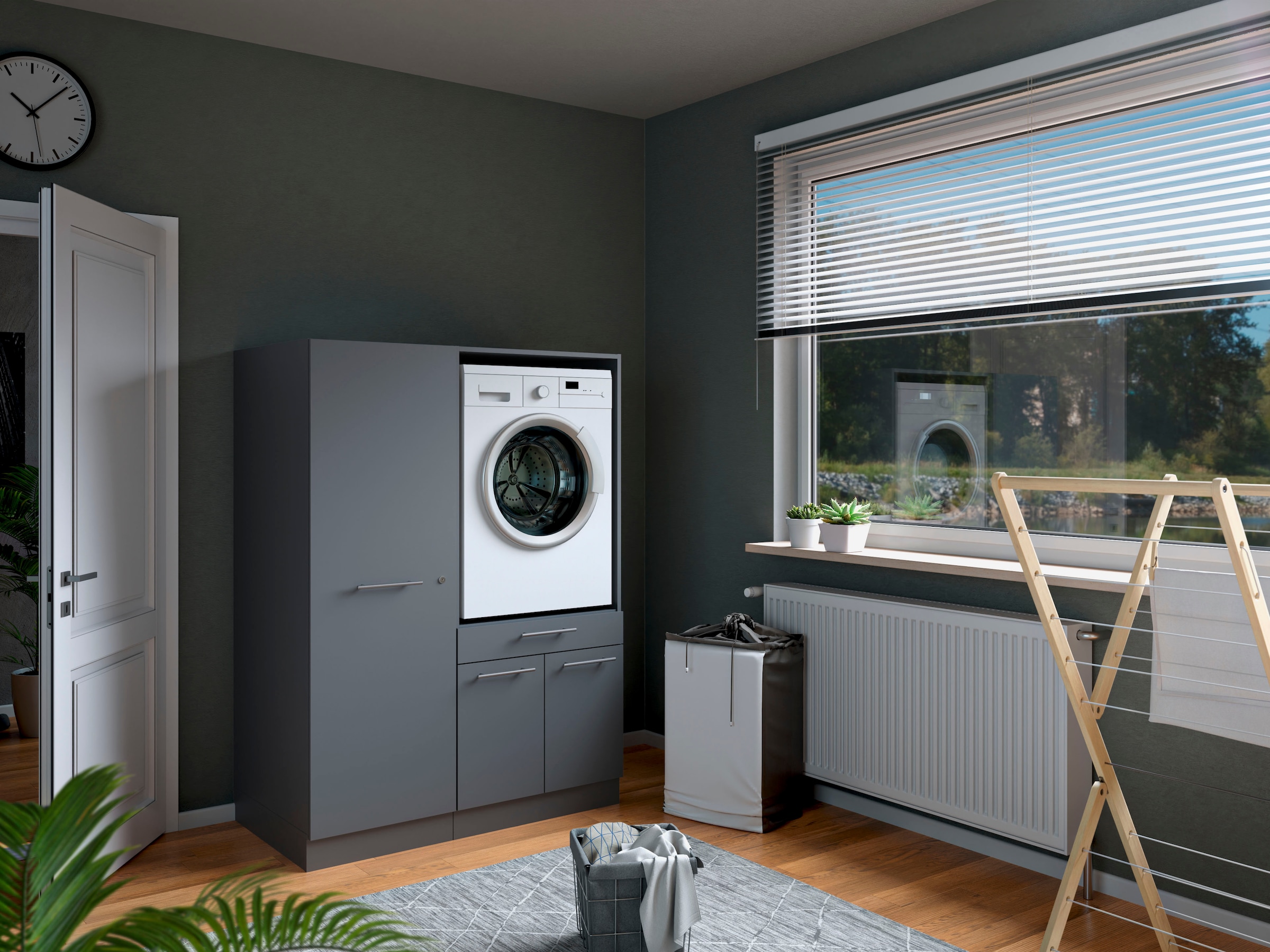 Laundreezy Mehrzweckschrank-Set »Laundreezy, 4-tlg. Mehrzweckschrank-Set B/H/T 118/162/68 cm« 2 Stk. tlg.