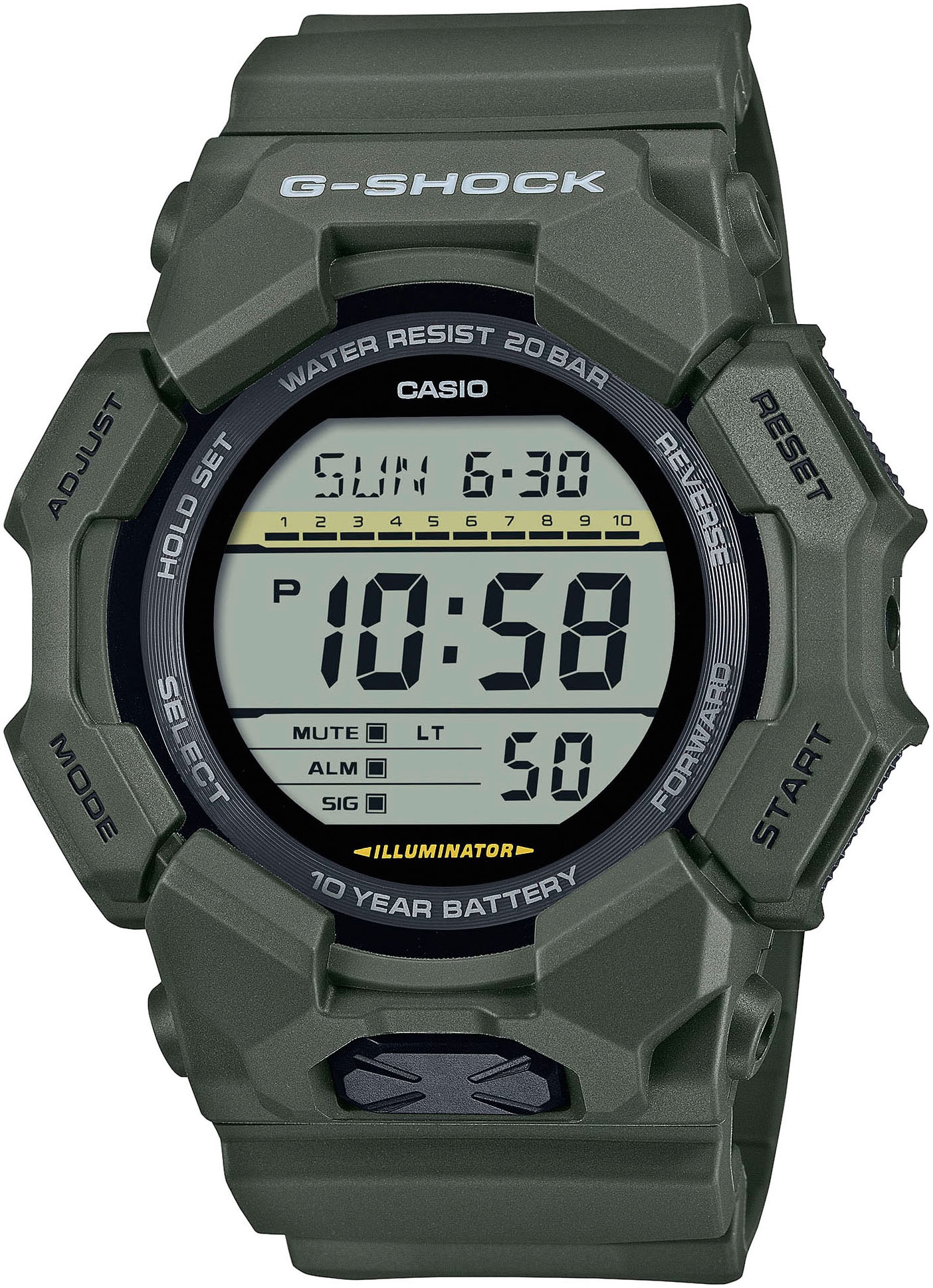 CASIO G-SHOCK Chronograph, Quarzuhr, Armbanduhr,Herrenuhr, digital, autom. Kalender, Resinarmband