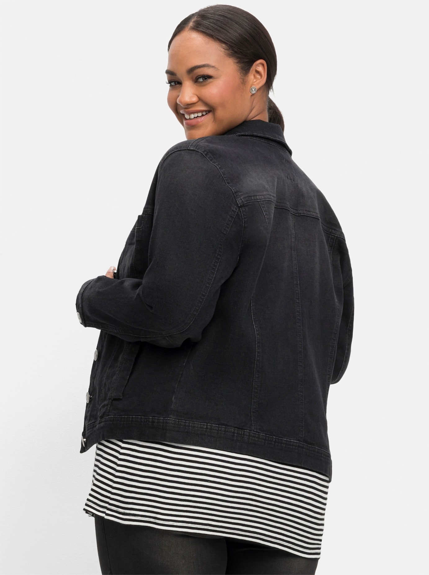 Sheego Jeansjacke, ohne Kapuze