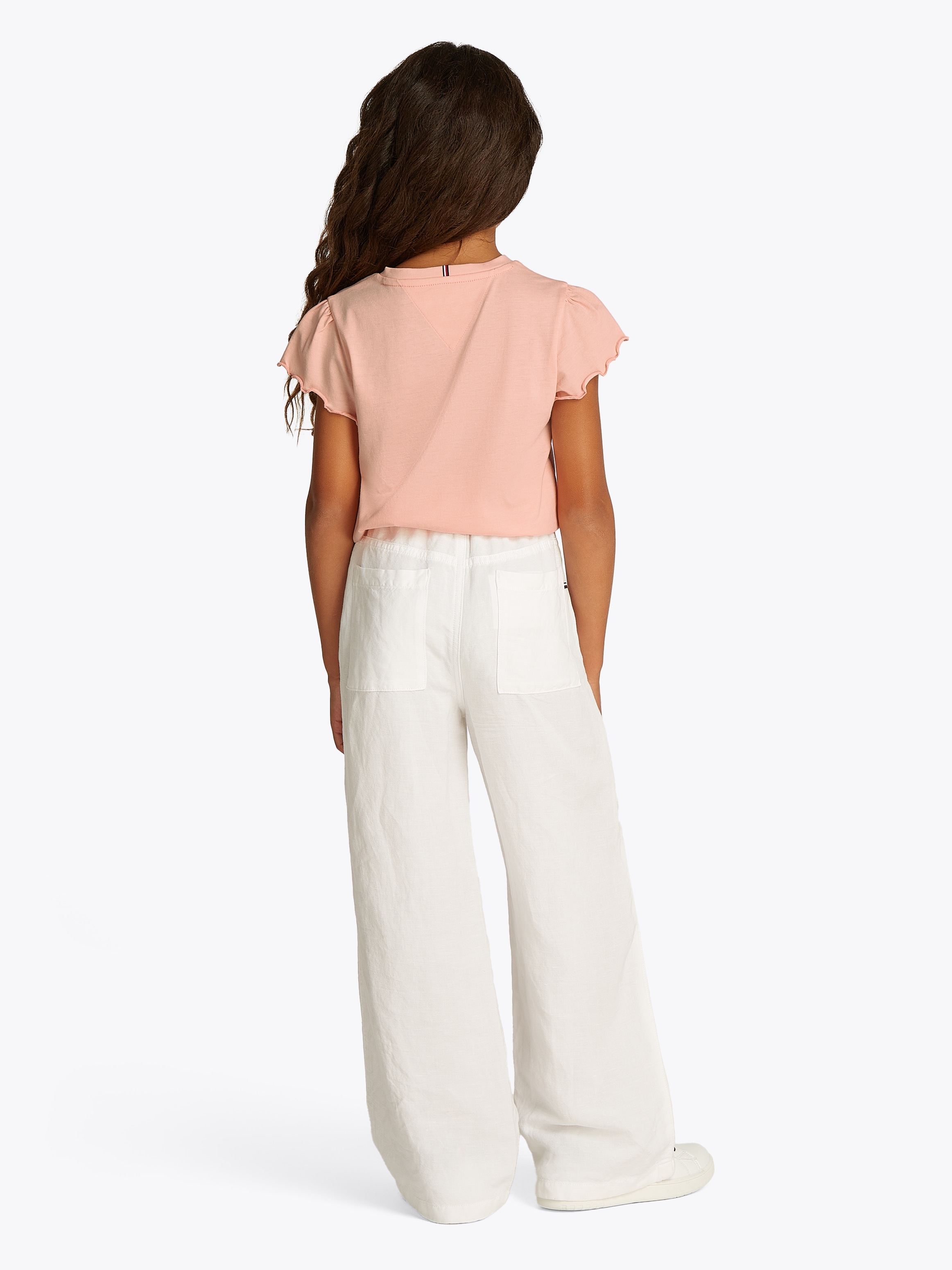Tommy Hilfiger T-Shirt »ESSENTIAL RUFFLE SLEEVE TOP«, mit gewelltem Ärmelabschluss