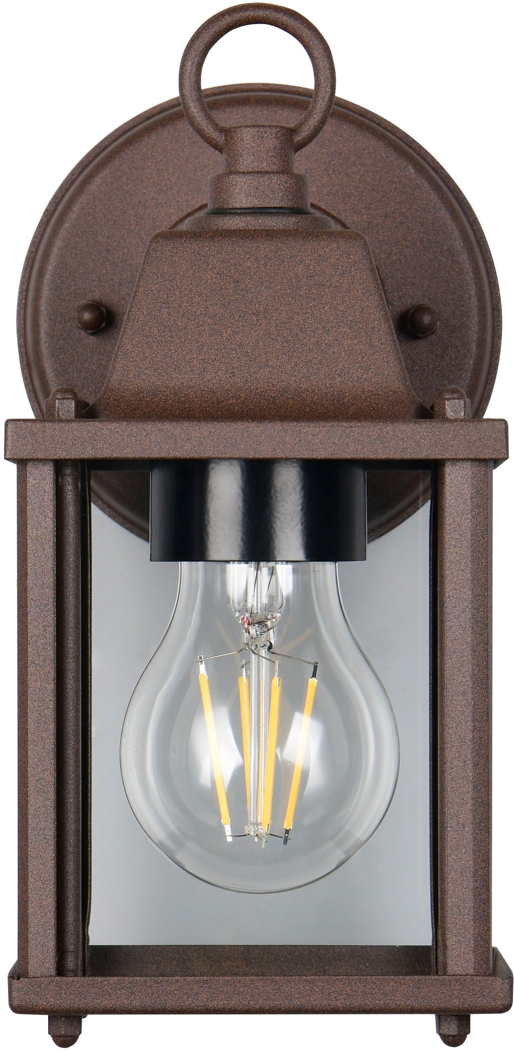 TRIO Leuchten Außen-Wandleuchte »MIRANDE, Hauswand Leuchte Laterne mit Glasschirm, exkl 1x E27 max 40W« E27 1 Stk. warmweiß - kaltweiß IP23, Outdoor Wandlampe für wechselbare Leuchtmittel Höhe 23cm