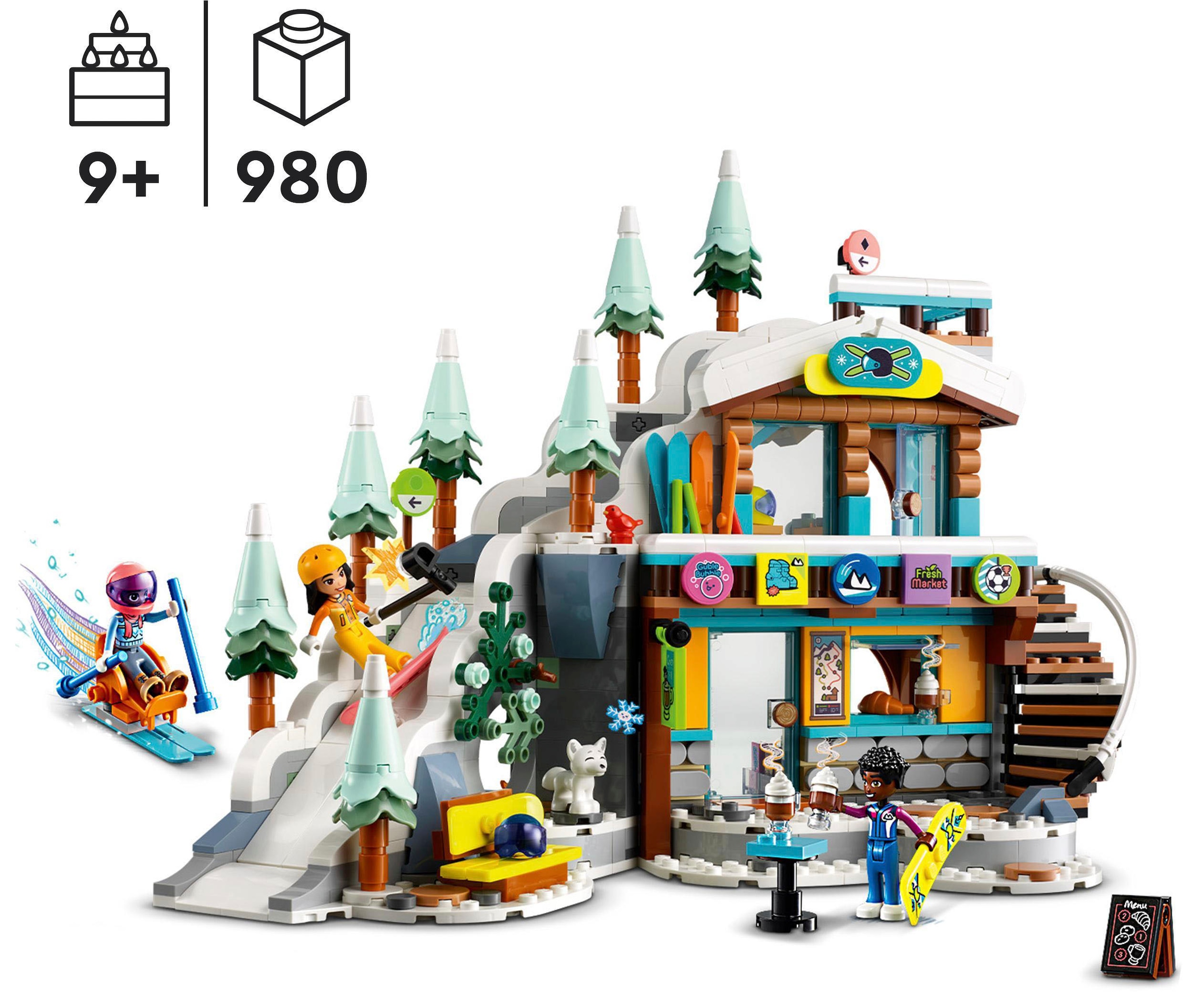LEGO® Konstruktionsspielsteine »Skipiste und Café (41756), LEGO® Friends«, (980 St.), Made in Europe