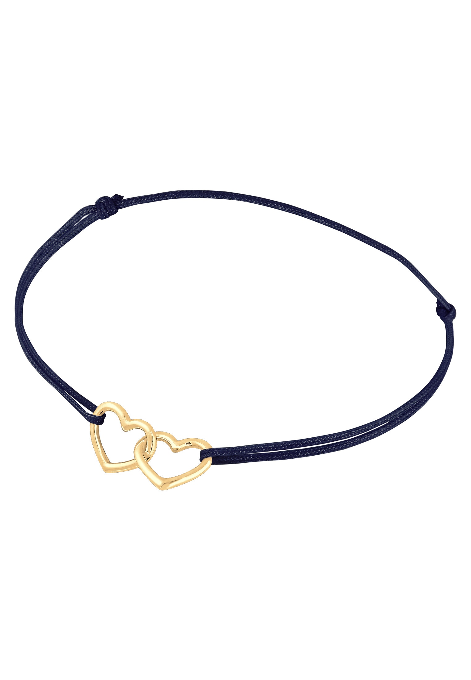 Elli Armkette »Armband Herz Nylon Bändchen 925 Sterling Silber«