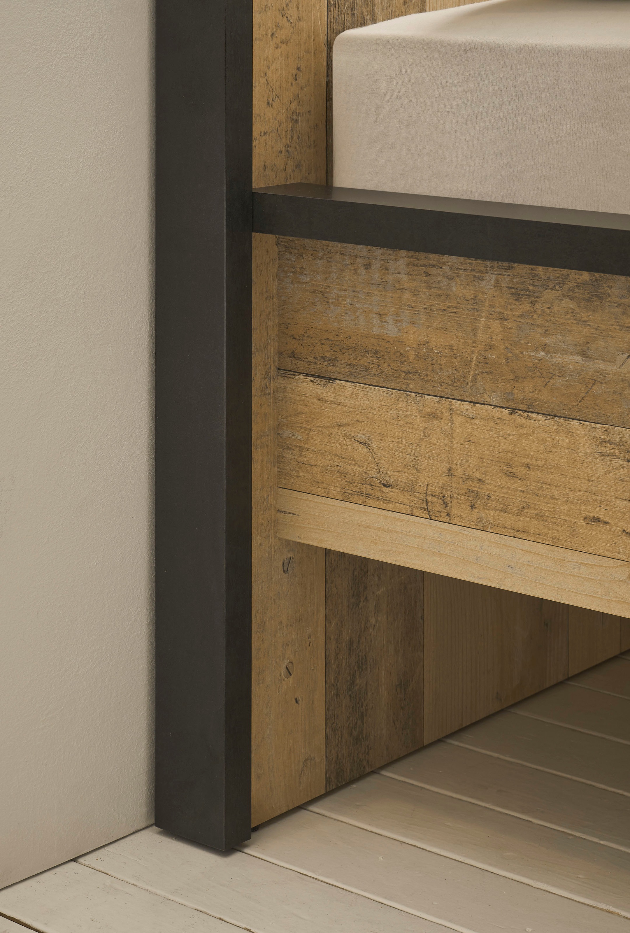 Home affaire Bettanlage »SHERWOOD« 2 Stk. tlg. Liegefläche Bett 90x200cm, Nachttisch mit 1 Schublade