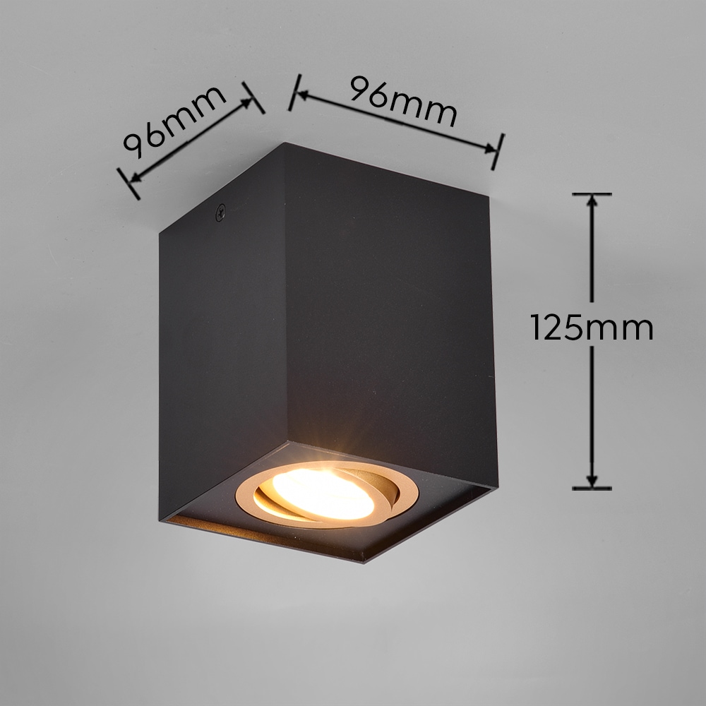 TRIO Leuchten Deckenleuchte »BISCUIT, Deckenstrahler exkl 1xGU10 max 35W Lichtkegel schwenkbar«, 1 flammig, Leuchtmittel GU10 | Leuchtmittel wechselbar, GU10 Strahler einflammig Leuchtmittel wechselbar Aufbauspot Flur Küche