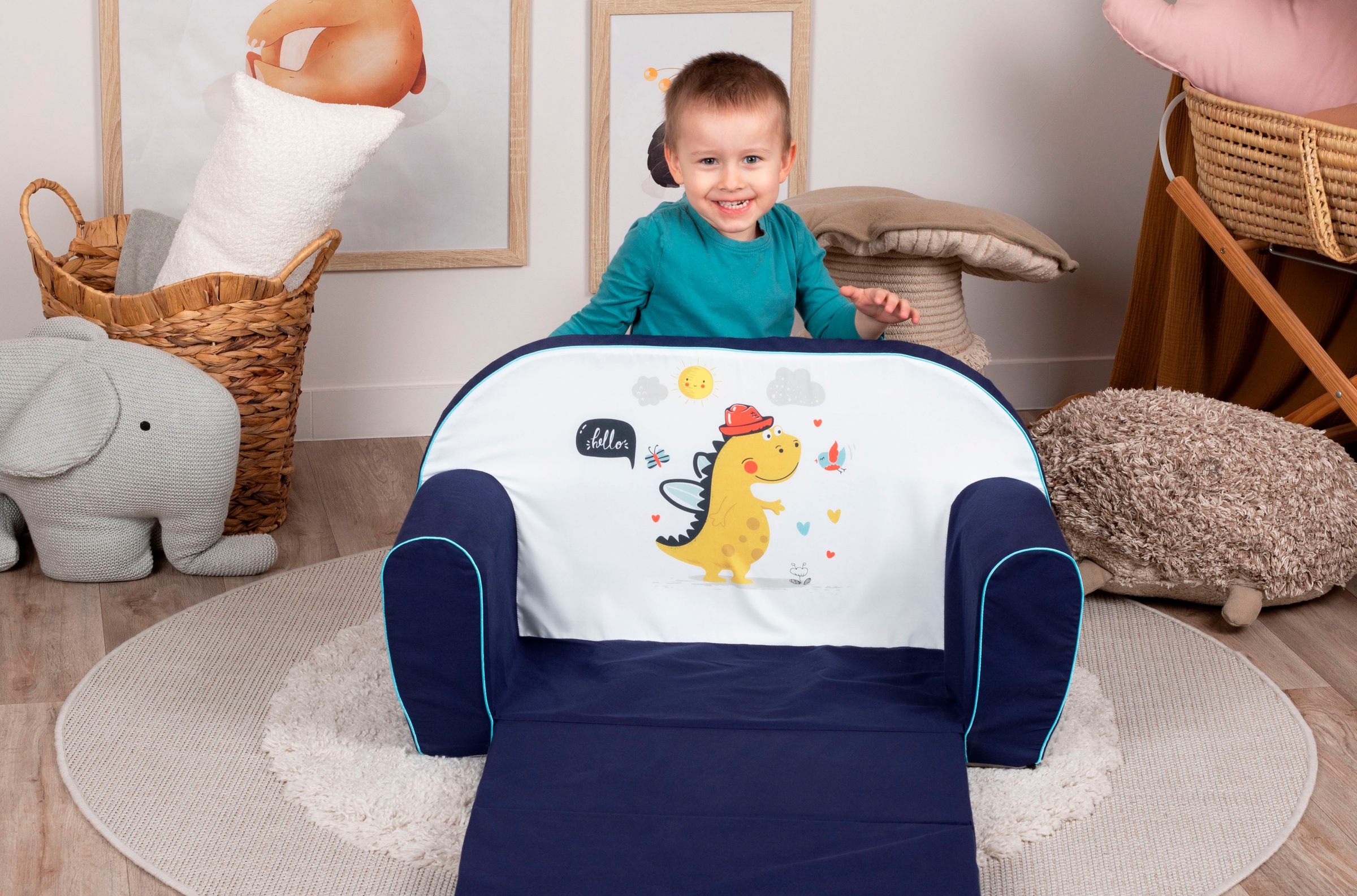 Knorrtoys® Sofa »Lovely dino«, für Kinder; Made in Europe