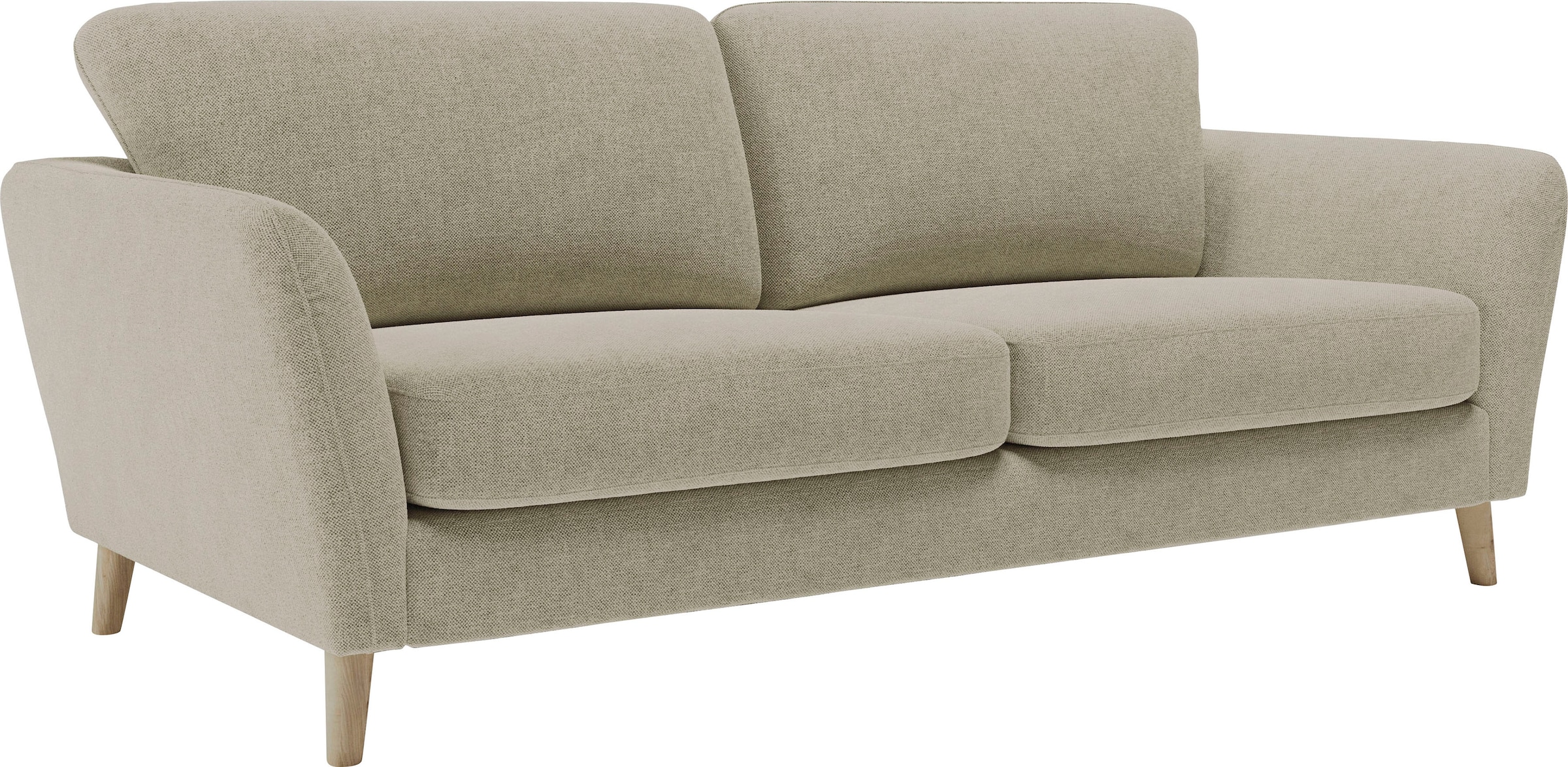Home affaire 3-Sitzer »MARSEILLE 3er Sofa 206 cm, Cord, Flachgewebe, Struktur, Webstoff« Massivholzbeine Eiche, Landhausstil, Wellenunterfederung