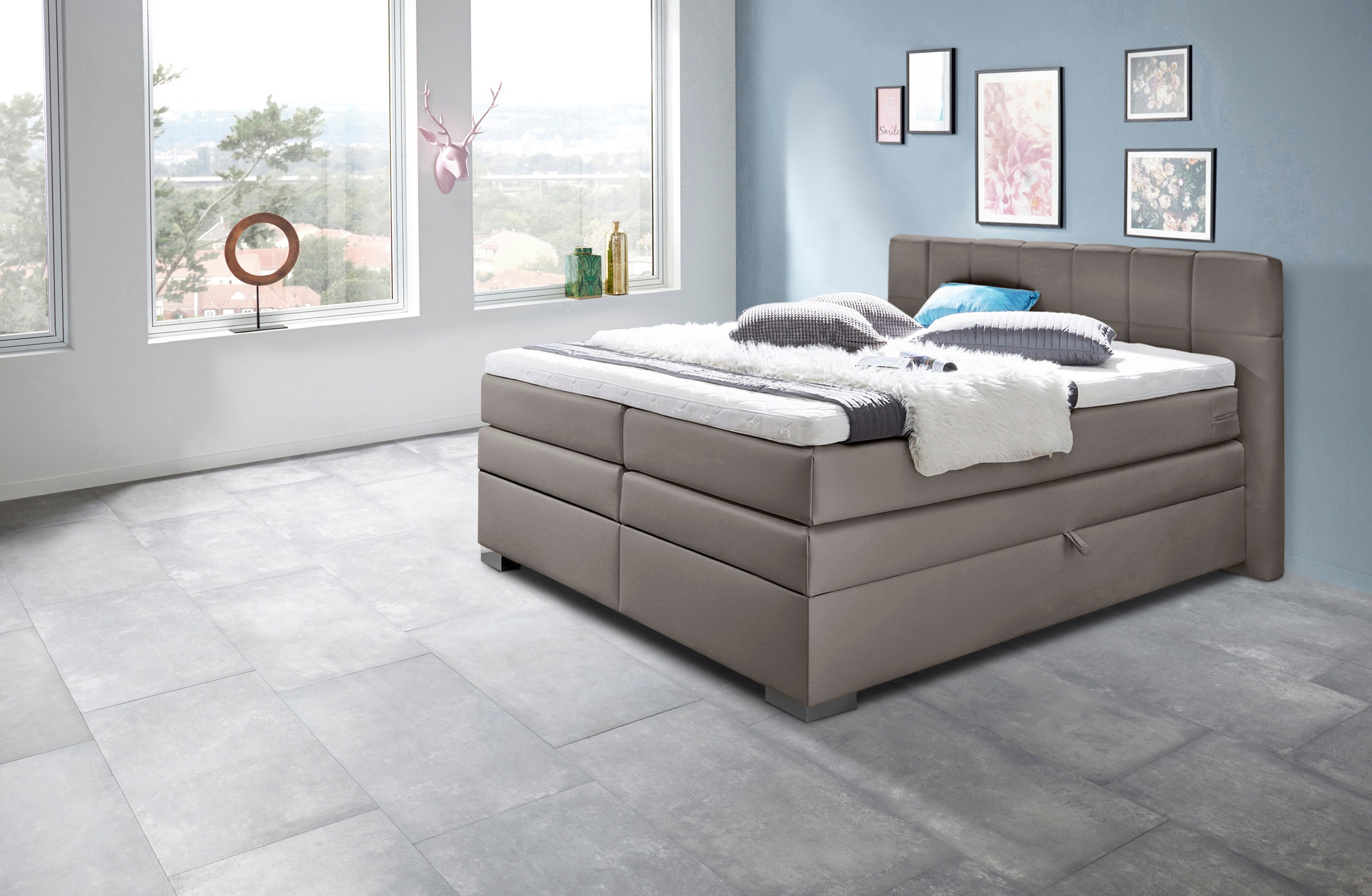 INOSIGN Boxspringbett »Airdrie«, inkl. Bettkasten und Topper
