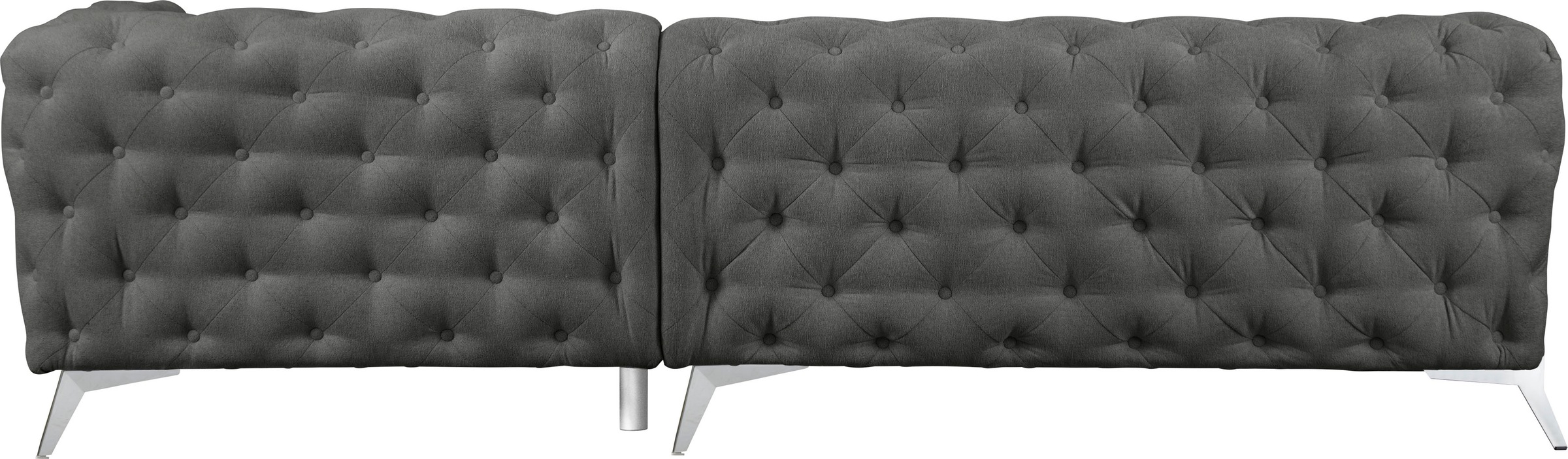 Leonique Chesterfield-Sofa »Amaury L-Form«, großes Ecksofa, Chesterfield-Optik, Breite 323 cm, Fußfarbe wählbar