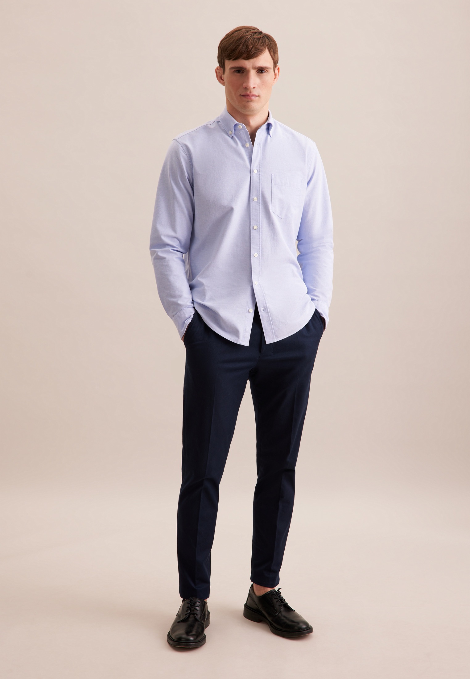 seidensticker Businesshemd, Regular 1/1 Button-Down-Kragen Uni