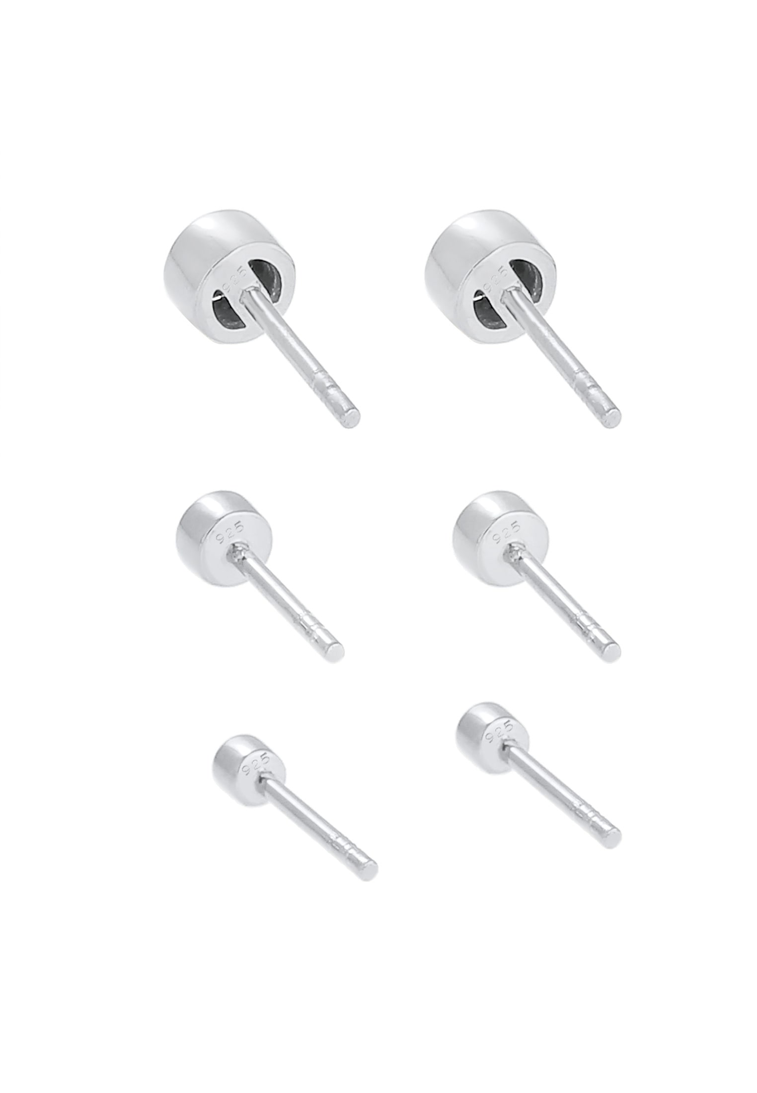 Elli Ohrstecker-Set »Ohrringe Stecker Kristalle (3 tlg) 925 Silber«