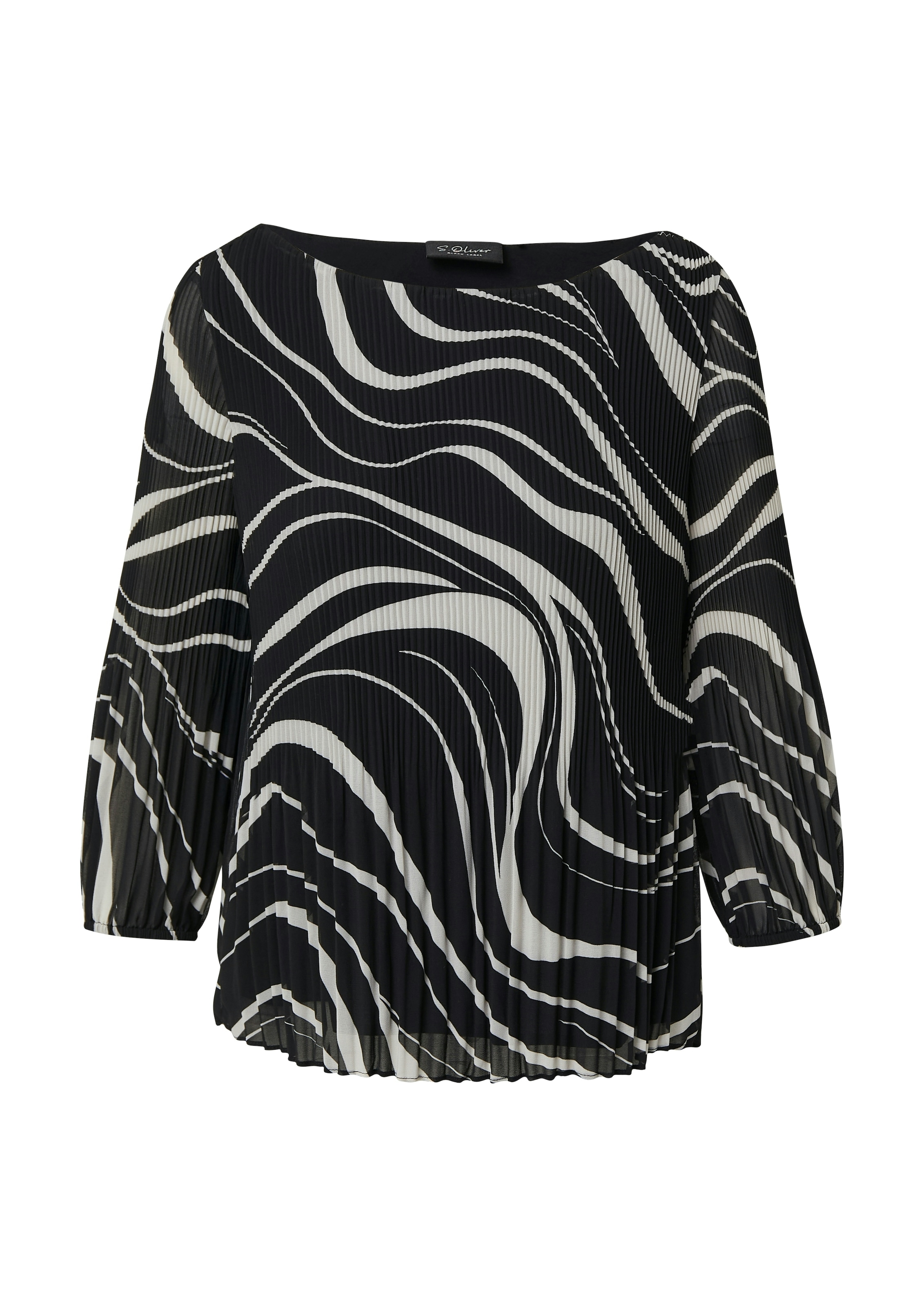 s.Oliver BLACK LABEL Klassische Bluse mit All-Over Print