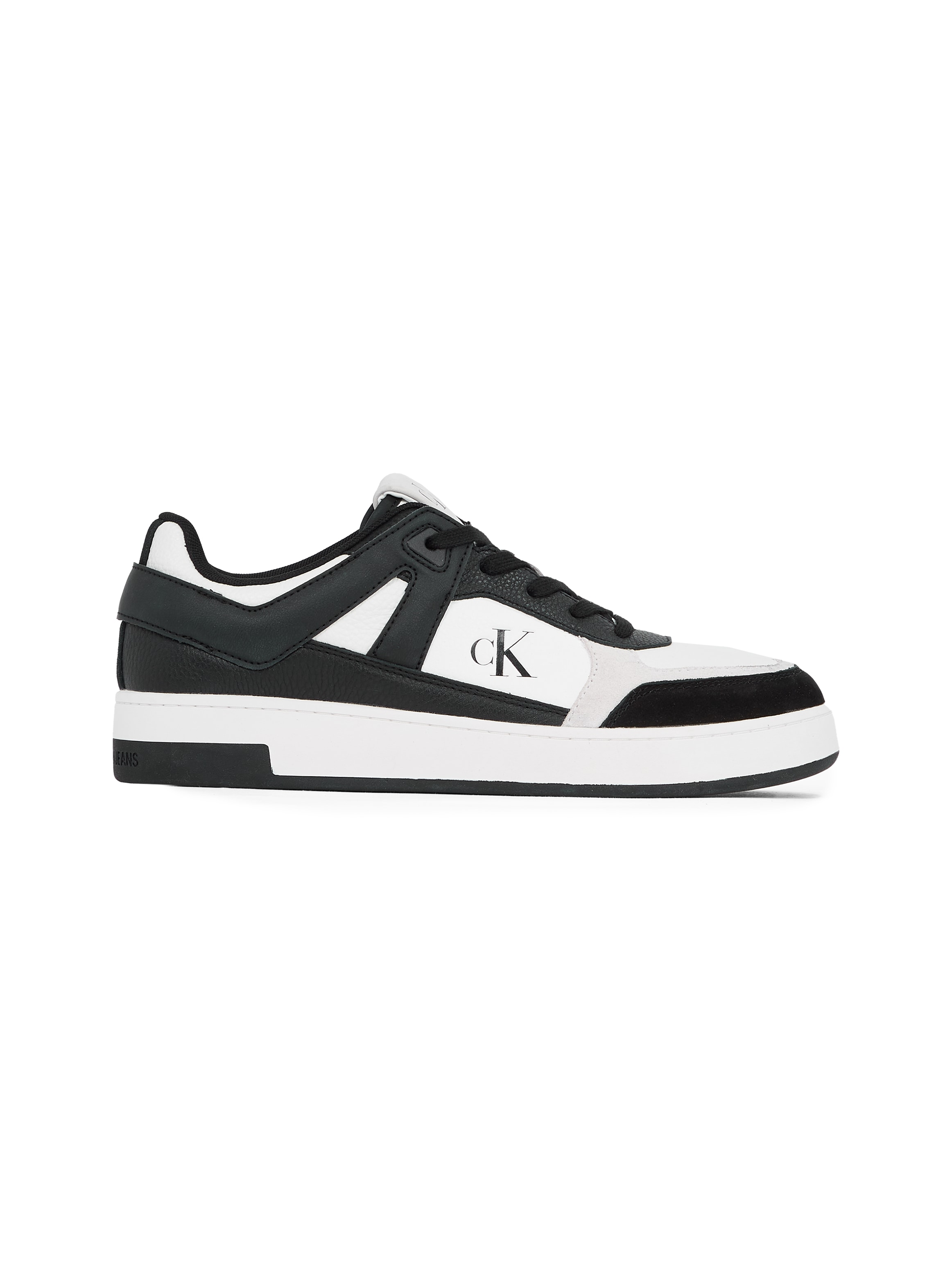 Calvin Klein Jeans Sneaker »BASKET CUP LOW LACEUP LTH MIX«, Basket-Sneaker, Schnürschuh, Halbschuh, Freizeitschuh mit CK Logo
