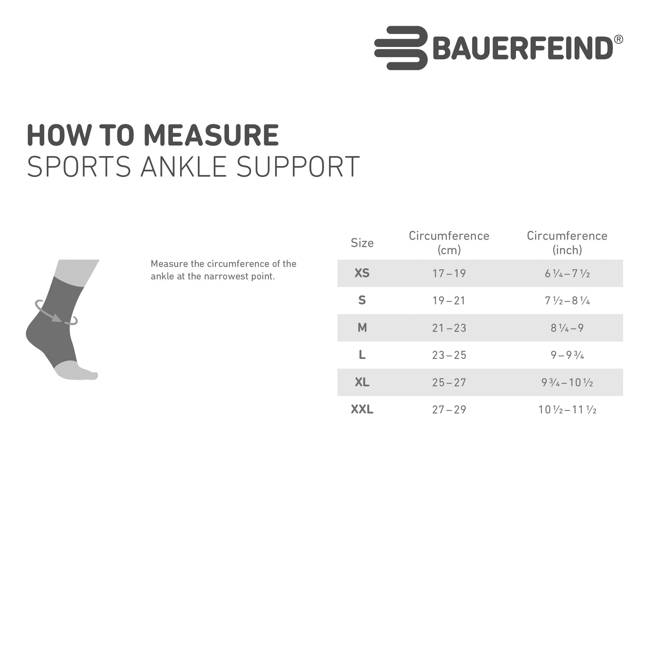 Bauerfeind Fußbandage »Ankle Support«, für den linken Fuß