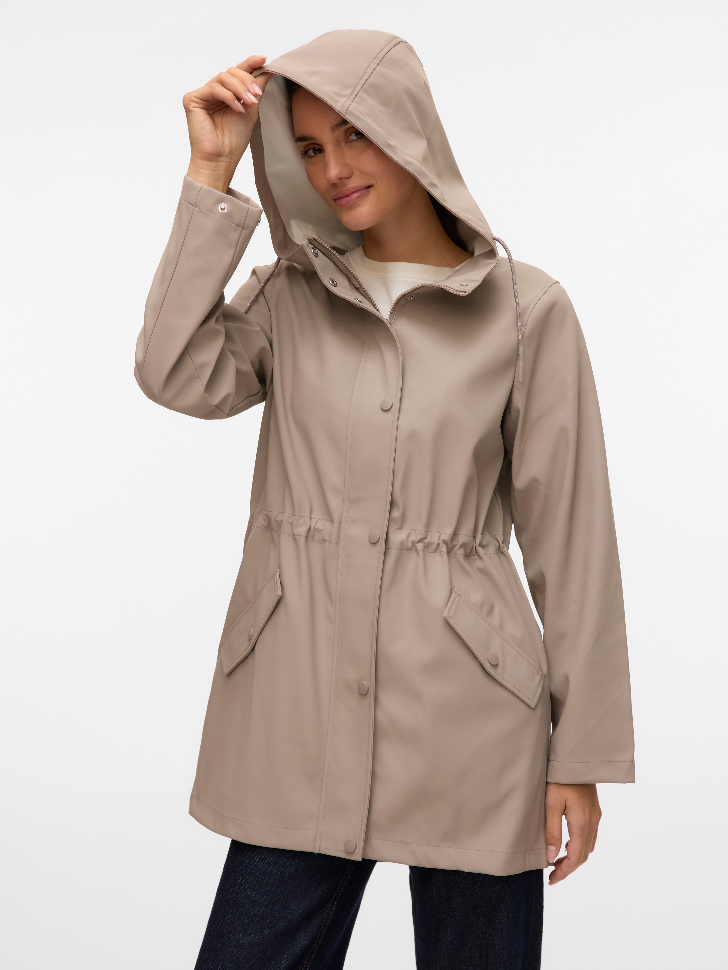 Vero Moda Regenjacke »VMMALOU COATED JACKET«, mit Kapuze