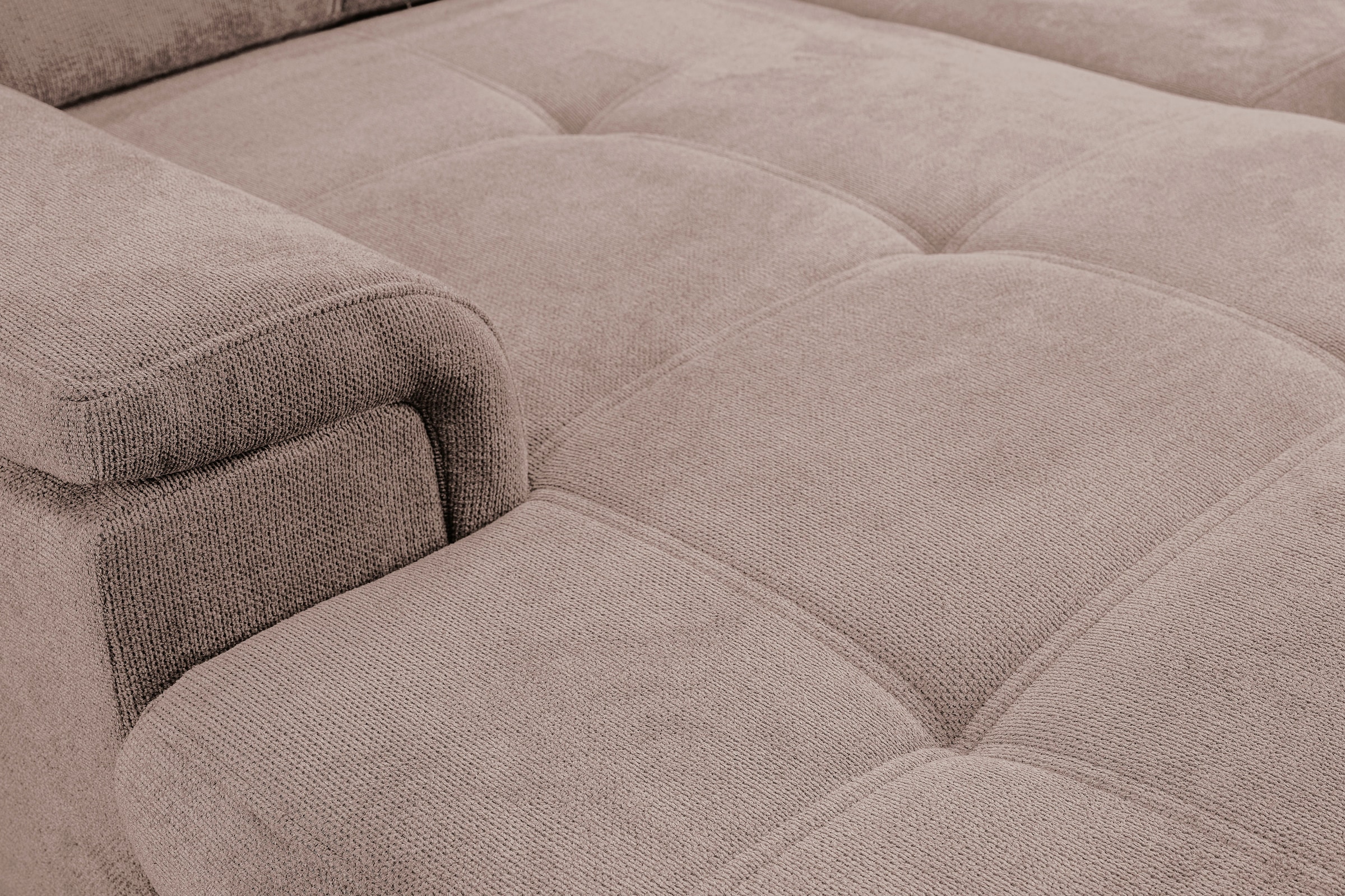 WERK2 Großes U-Sofa mit Wohnlandschaft Raten auf Sitztiefe verstellbar & Schlaffunktion, Kopfteil bestellen »Basel«,