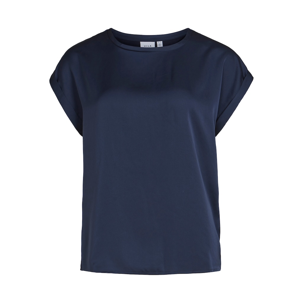 Vila Kurzarmshirt »VIELLETTE S/S SATIN TOP - NOOS«