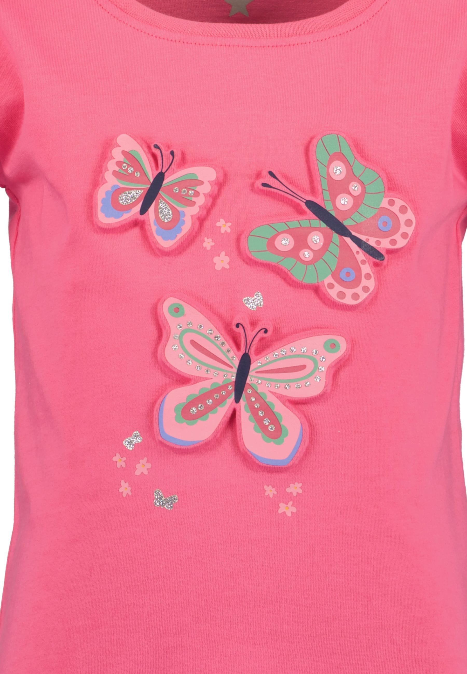 Blue Seven T-Shirt »Blue Seven Mädchen T-Shirt kurzarm mit Schmetterlingen«