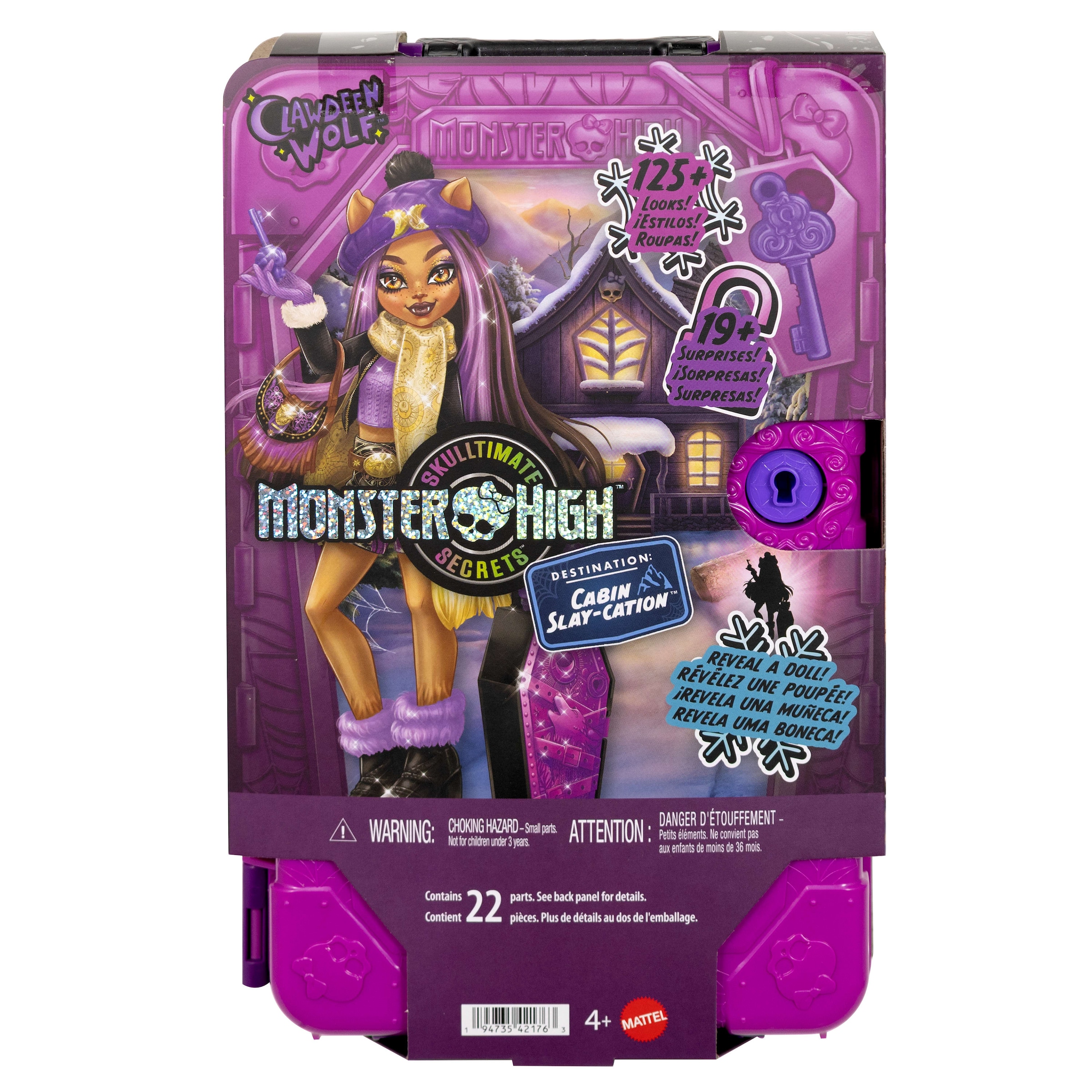 MonsterHigh™ Anziehpuppe »Monster High Skulltimate Secrets Hütten-Gruselurlaub, Clawdeen Wolf«