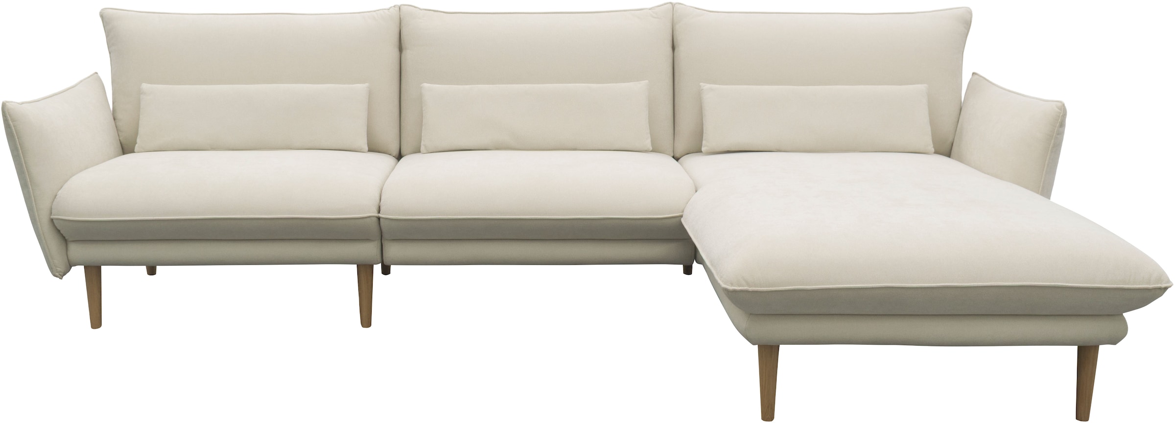 DOMO collection Ecksofa »100 032 modern mit schmalen Armlehnen, Breite 282cm, L-Form«