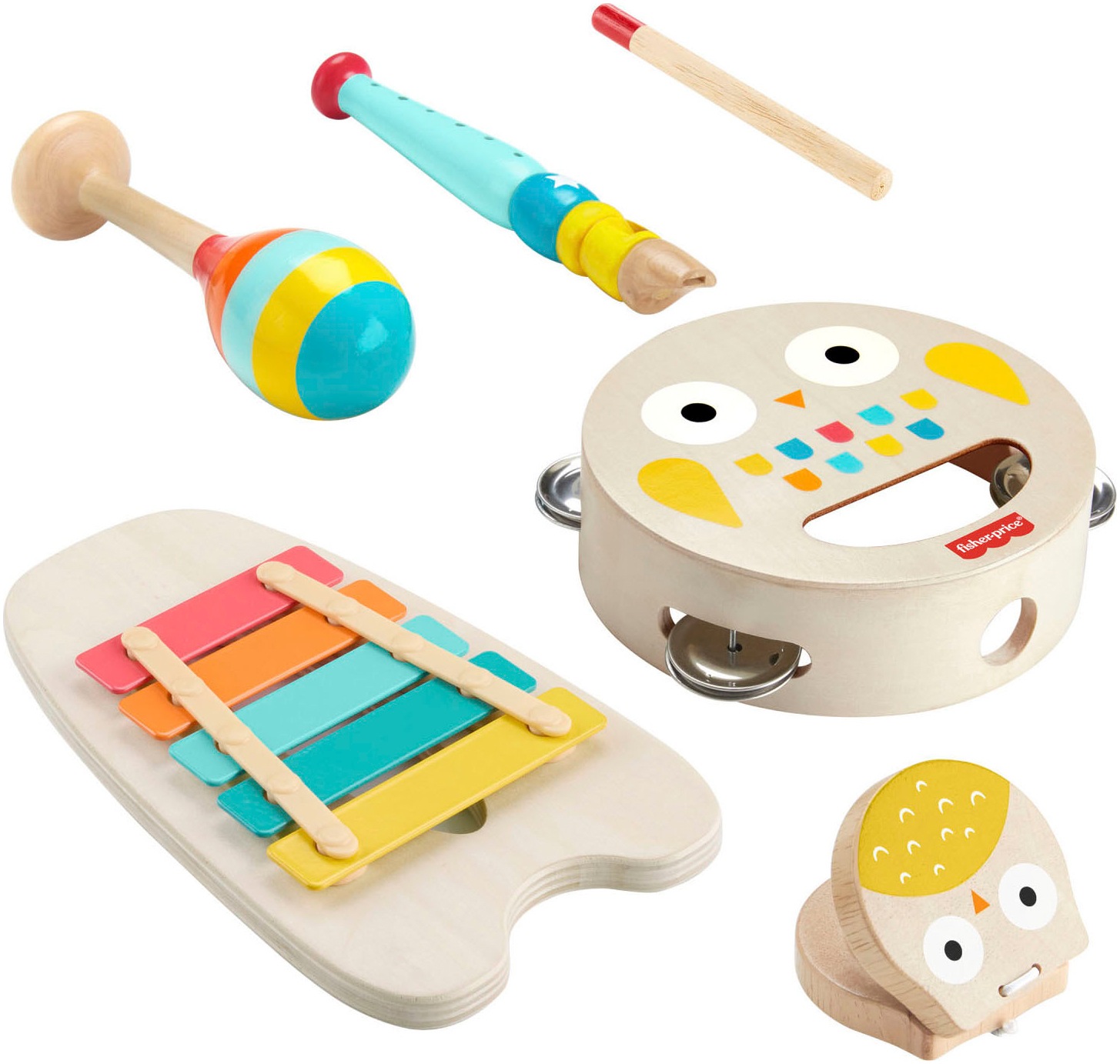 Fisher-Price® Spielzeug-Musikinstrument »Holzinstrumente«, (Set, 6 tlg.)