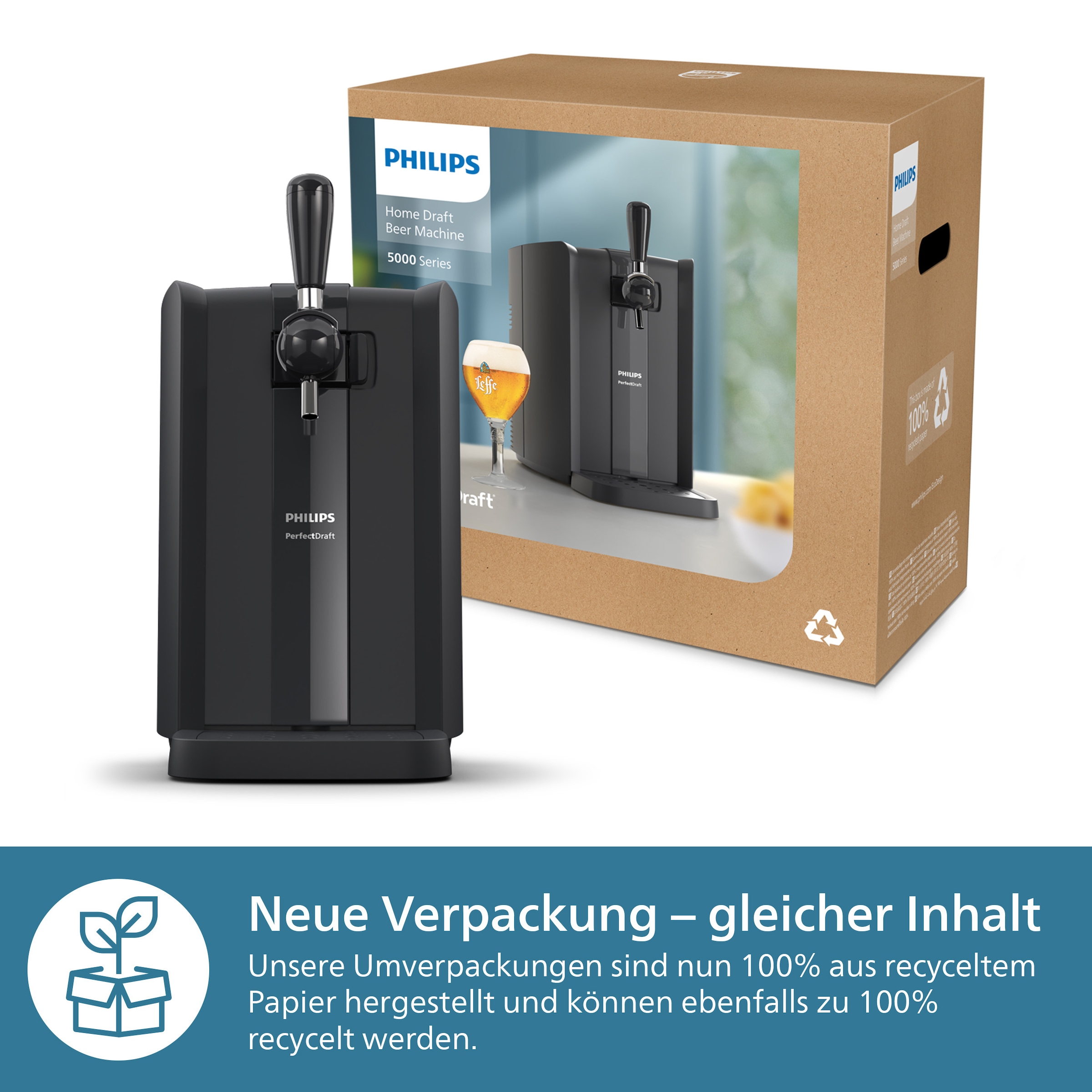 Philips Bierzapfanlage »Perfect Draft 5000 Series« mit 3 Grad Kühlung und LED Beleuchtung