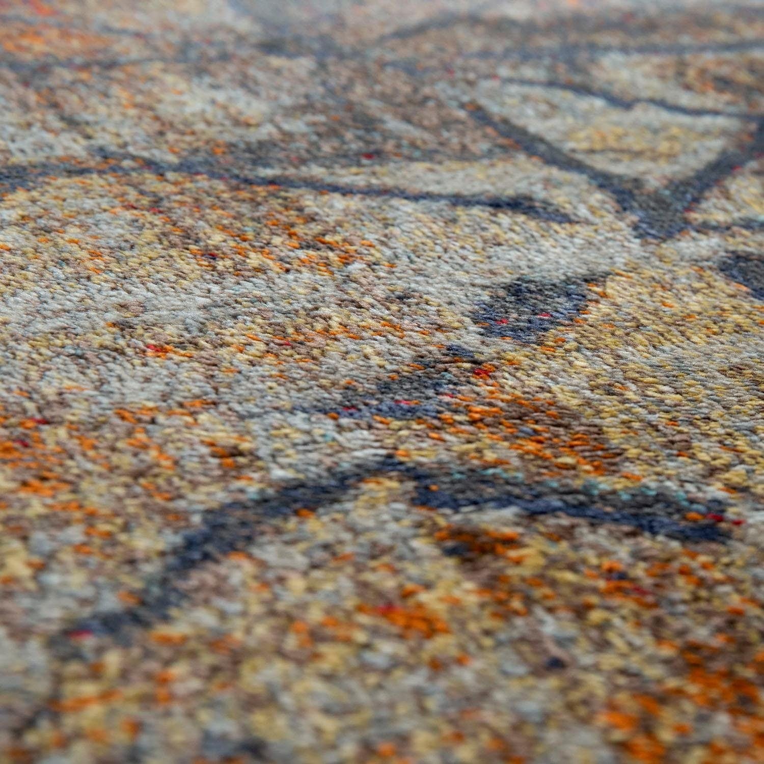 Paco Home Teppich »Jazz 705« rechteckig 14 mm Höhe Kurzflor, modernes geometrisches Design und Used-Look