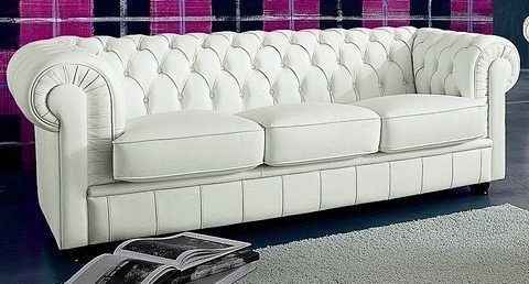 Max Winzer® Chesterfield-Sofa »Kent edel und bequem, tolle Detailverarbeitung, komfortable Armlehnen«, 3-Sitzer mit aufwendiger Knopfheftung, Breite 205 cm