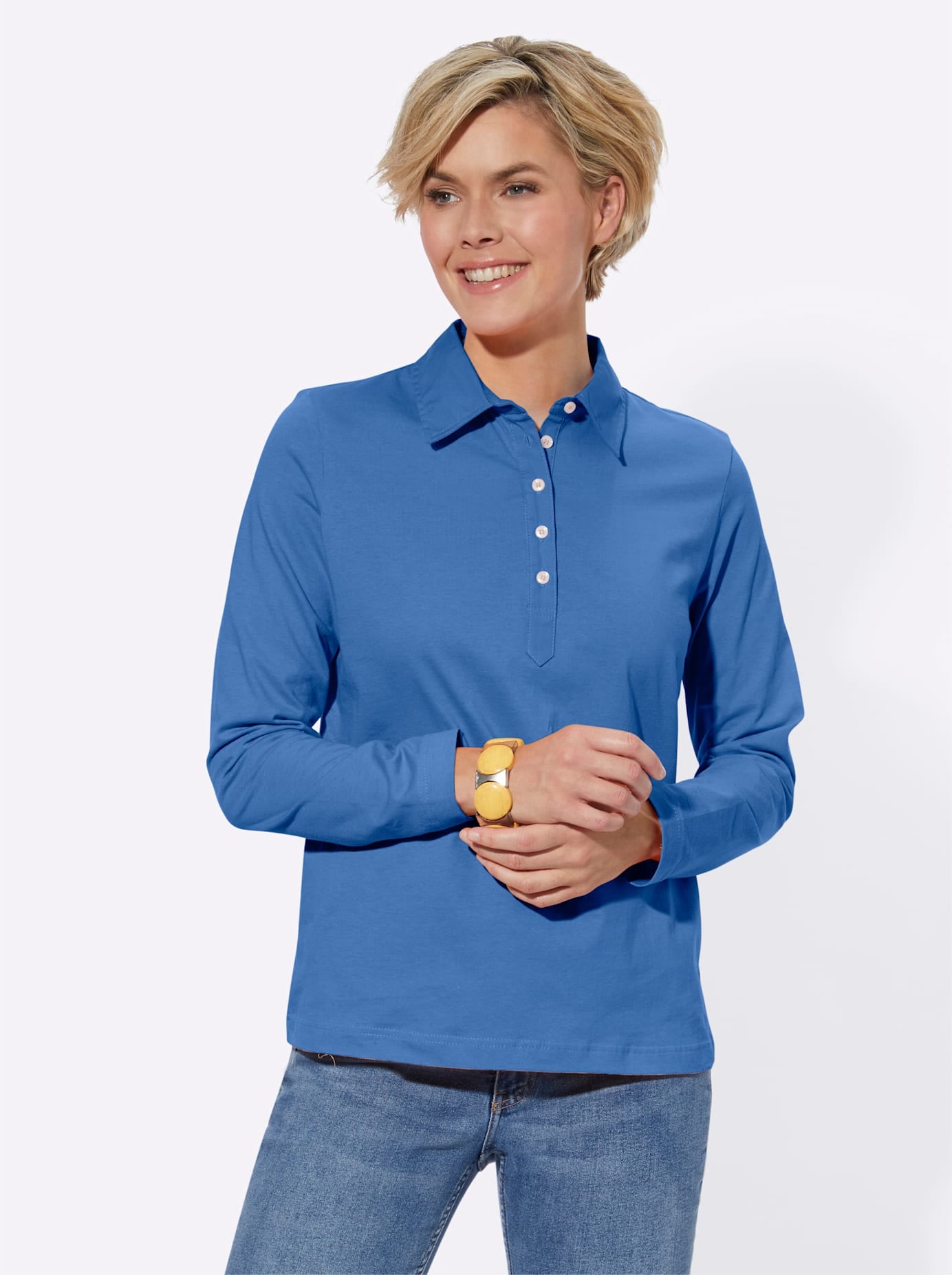 Casual Looks Langarm-Poloshirt »Poloshirt«, (1 tlg.)
