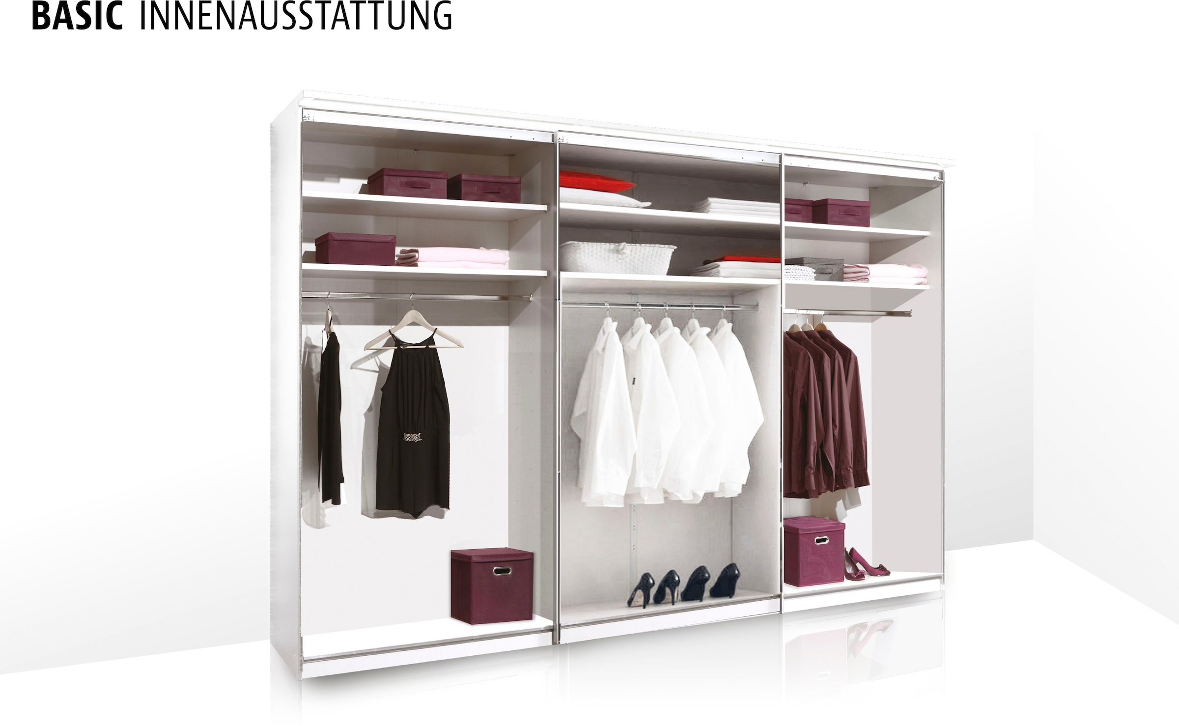 STAUD Schwebetürenschrank »Includo Glas, Made in Germany«